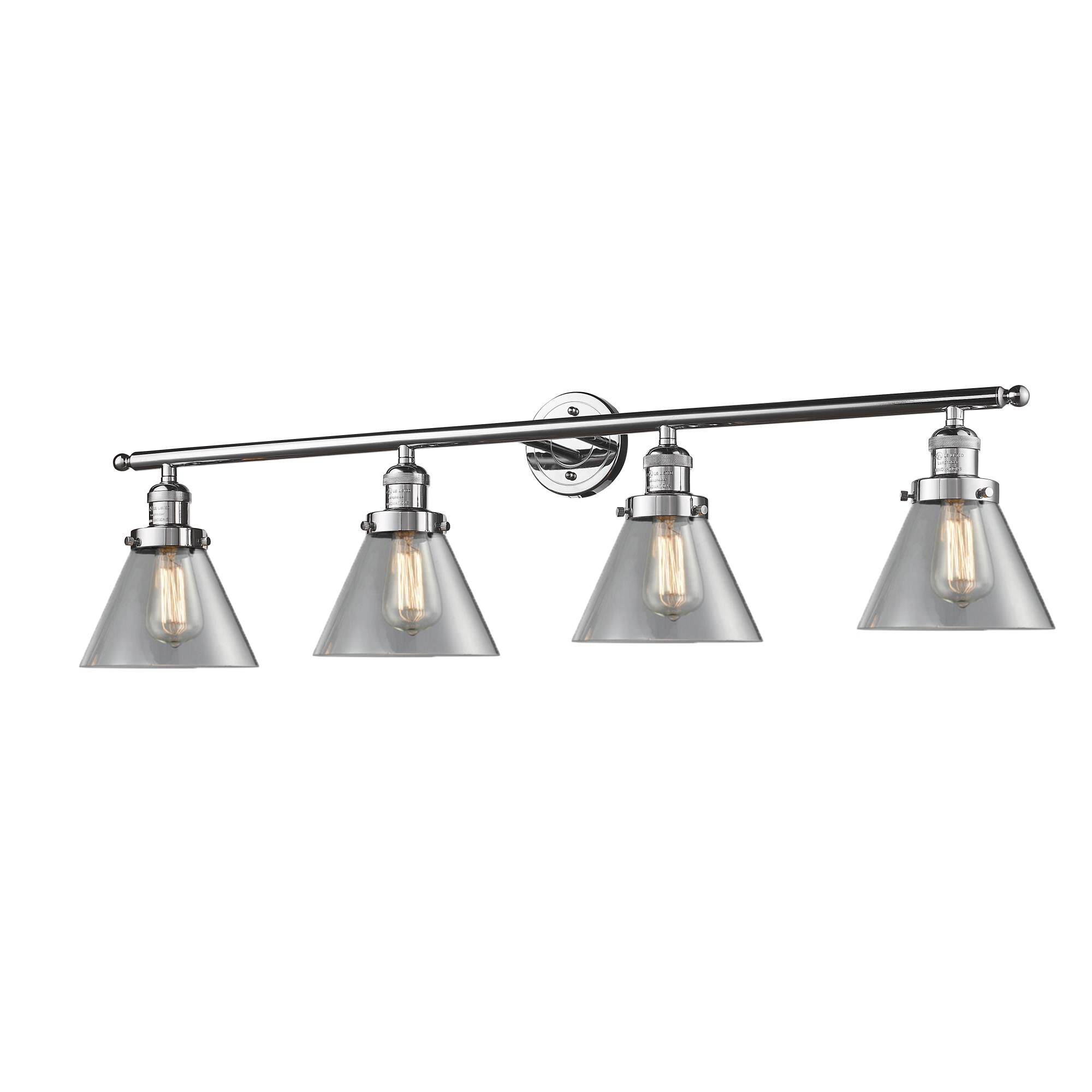 Bruno Marashlian Large Cone 43 Inch 4 Light Bath Vanity Light by Innovations Lighting