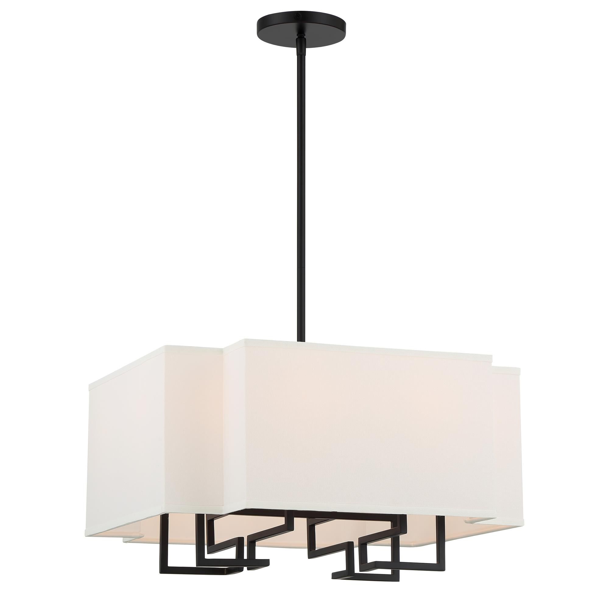 Shown in Coal with Polished Nickel Highlight finish and White Linen shade
