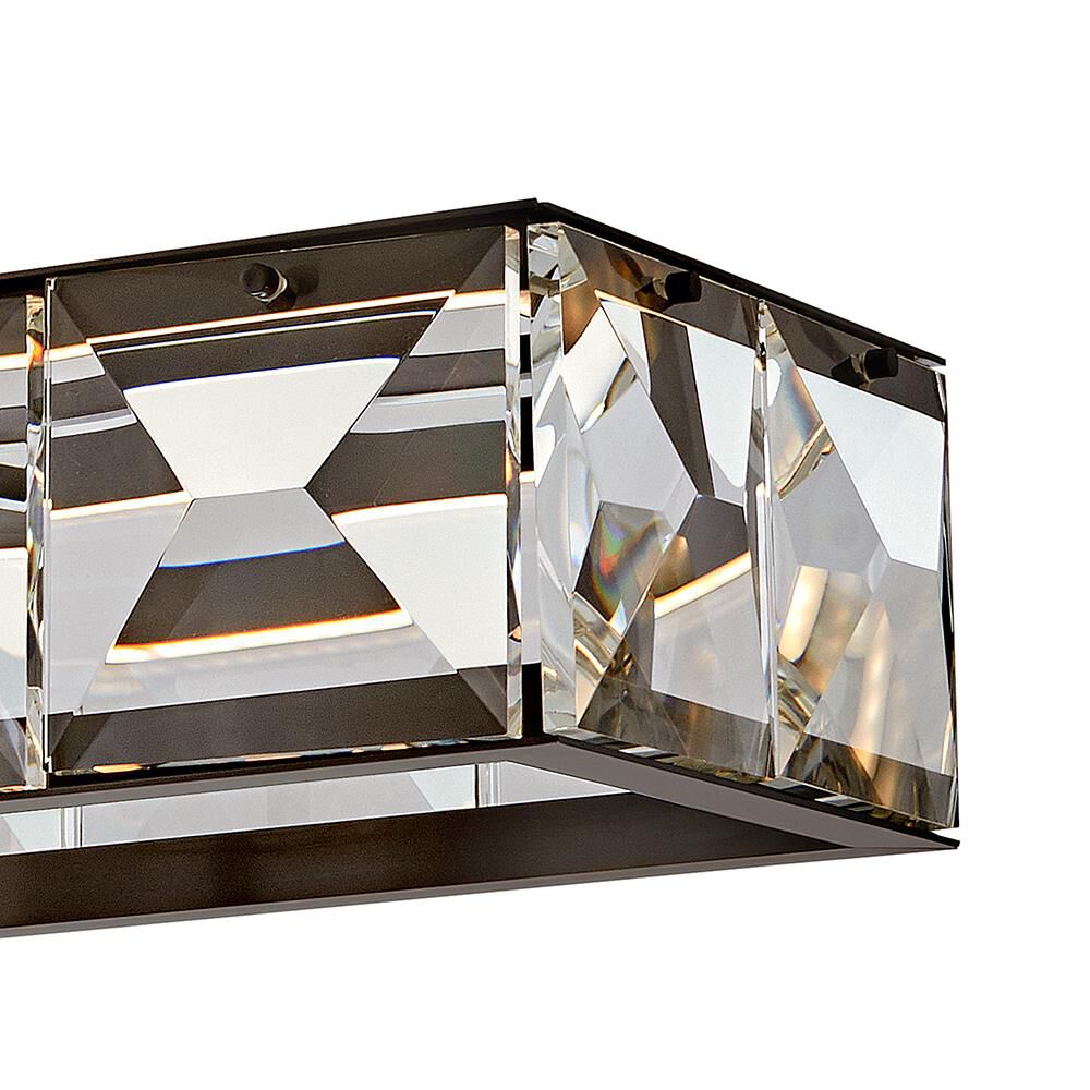 Shown in Black Oxide finish and Faceted Clear Crystal glass