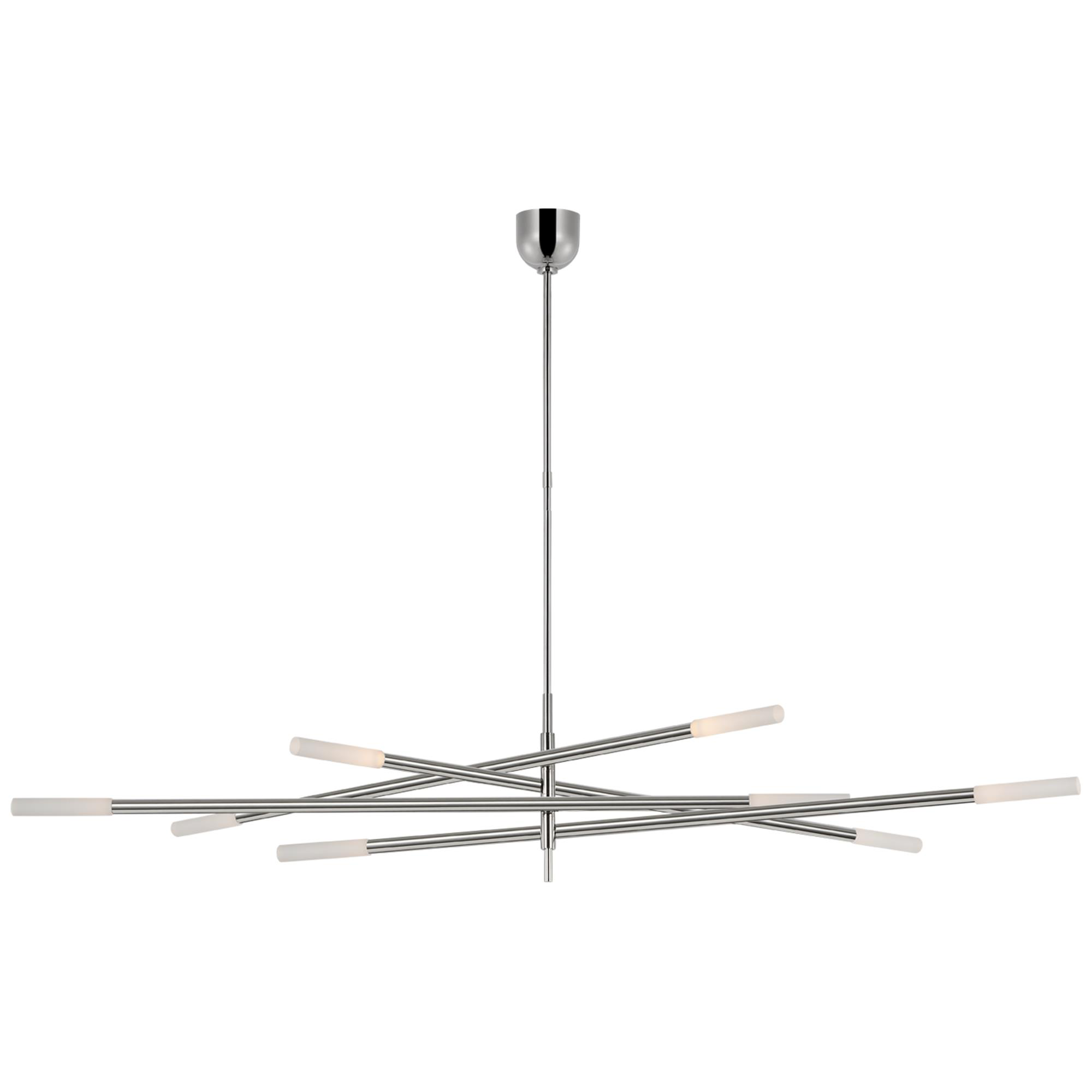 Shown in Polished Nickel finish and Etched glass