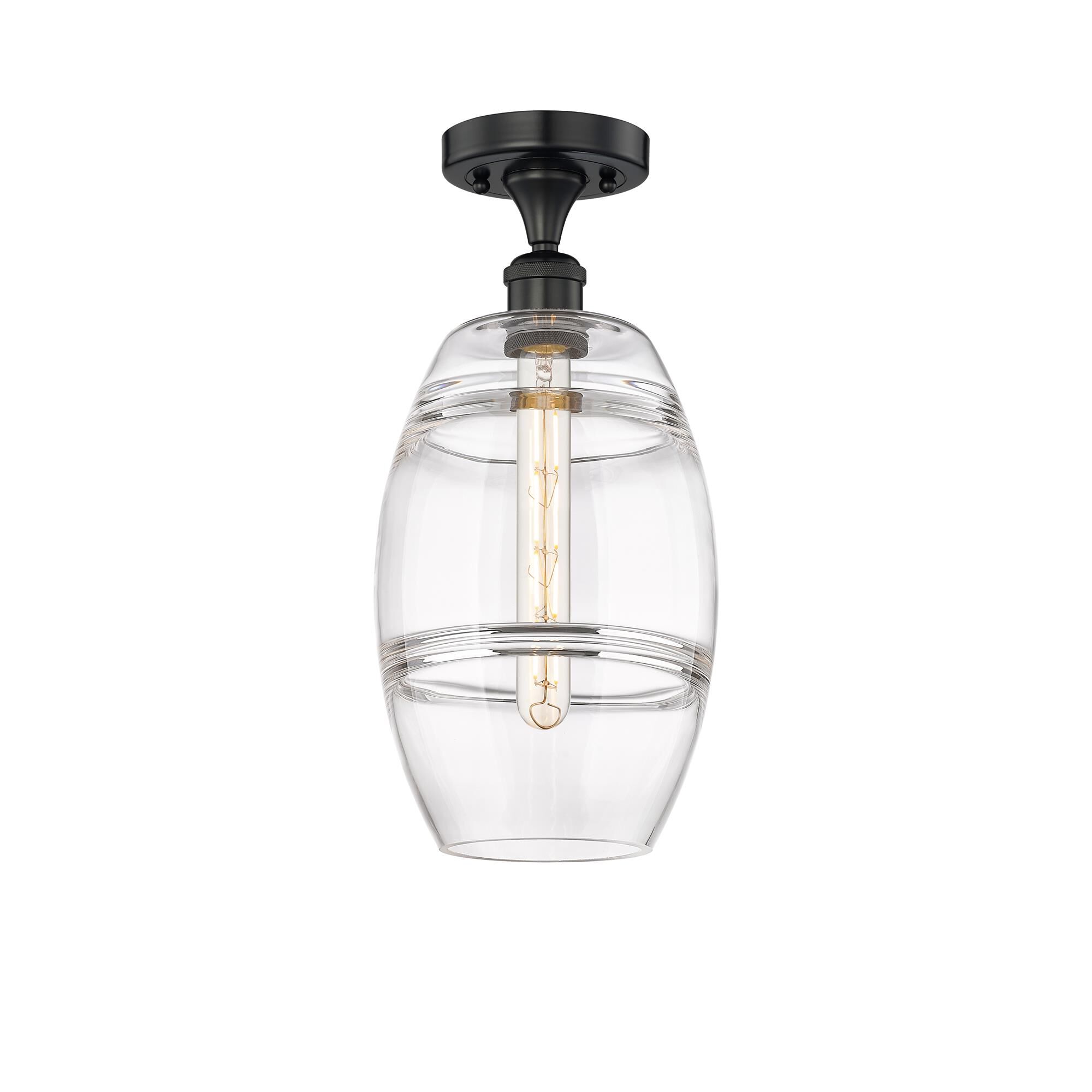 Shown in Matte Black finish and Clear glass