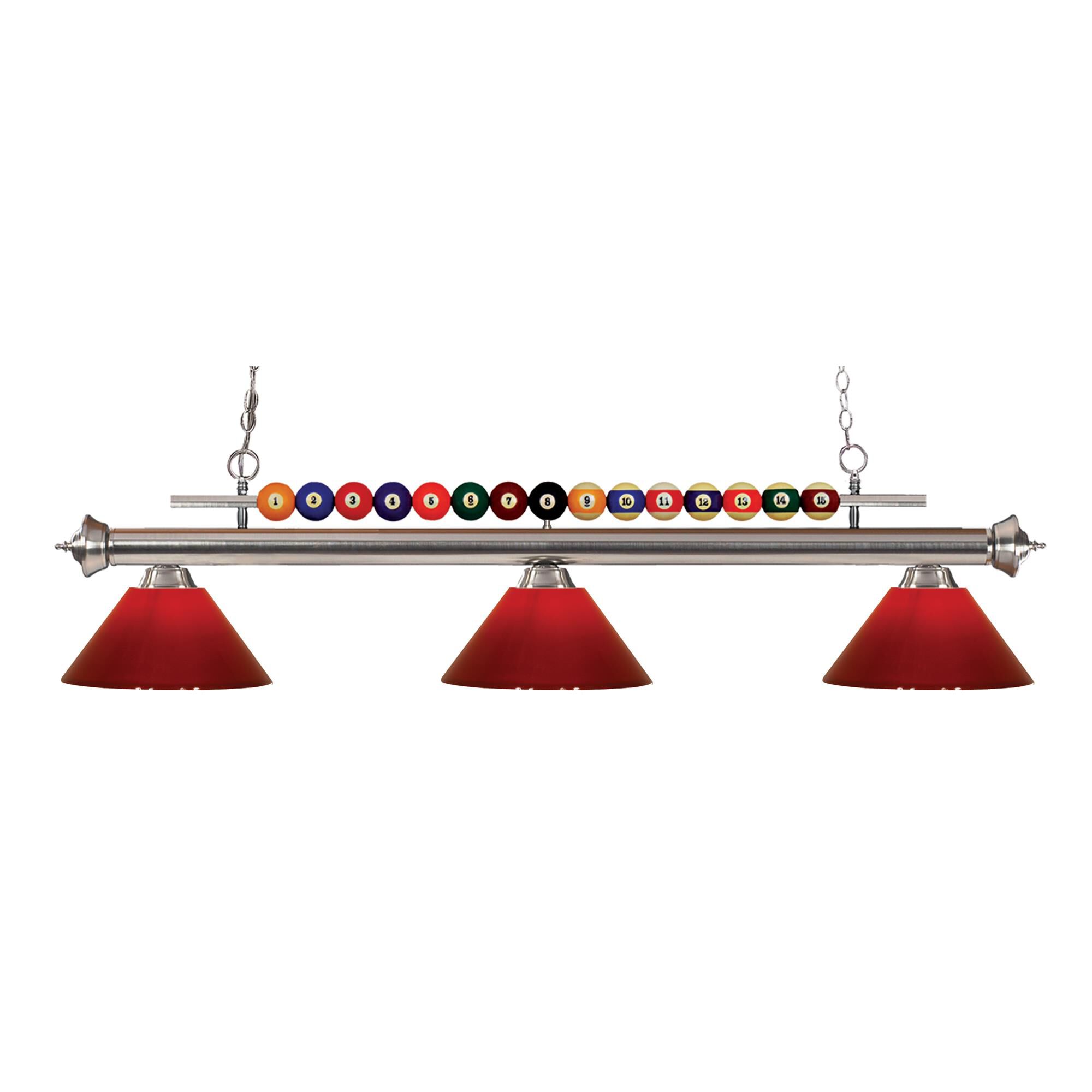 Shown in Brushed Nickel finish and Plastic glass and Plastic shade