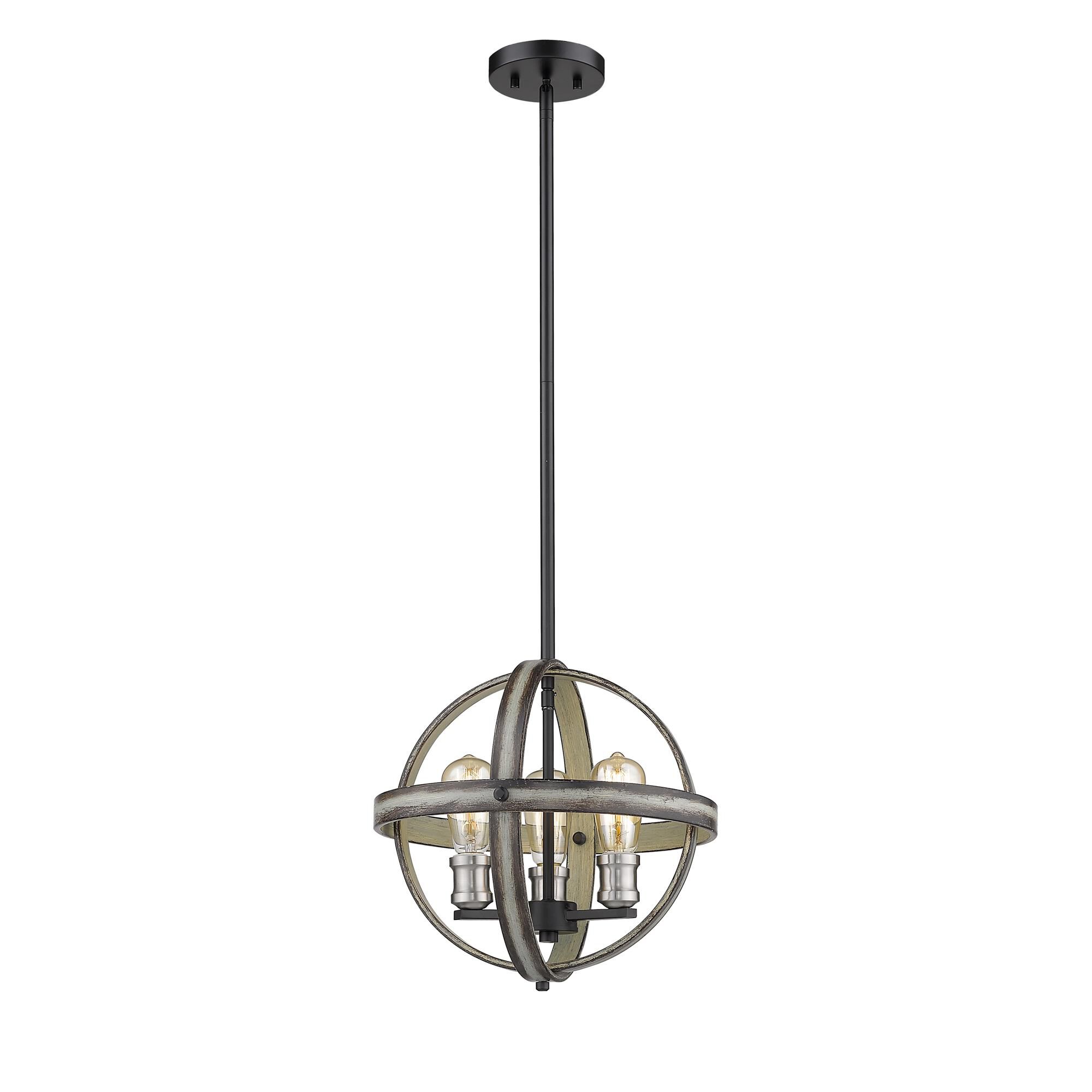 Shown in Ashen Barnboard finish and --- glass and --- shade