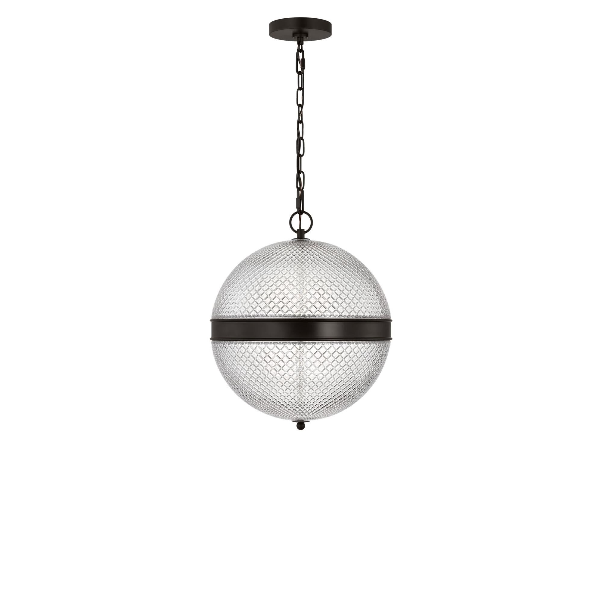 Shown in Aged Iron finish and Textured Transparent Prismatic glass