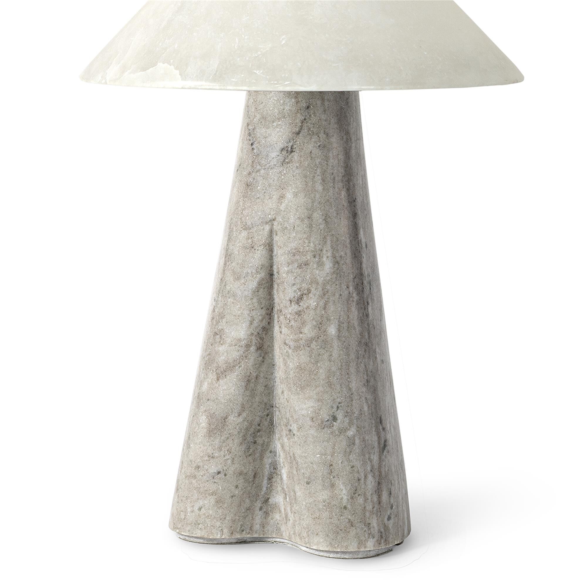 Shown in Natural finish and Alabaster  shade