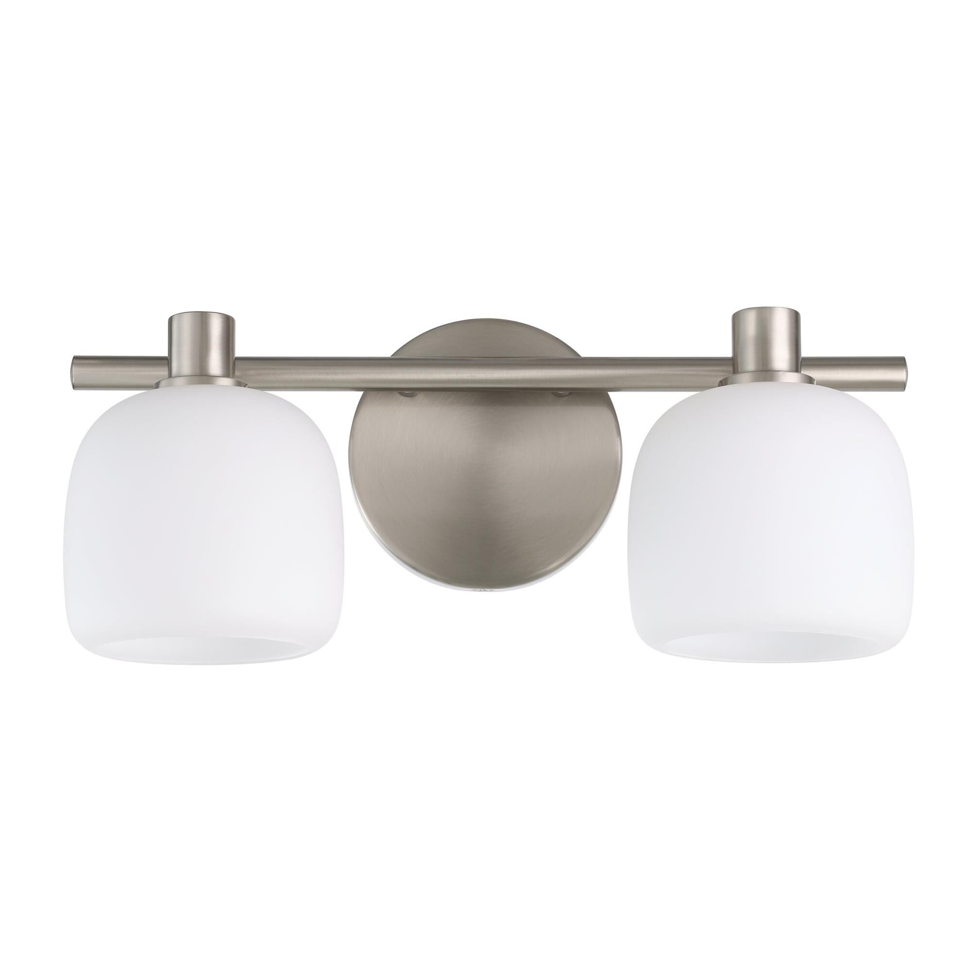 Shown in Brushed Nickel finish and Etched Opal glass