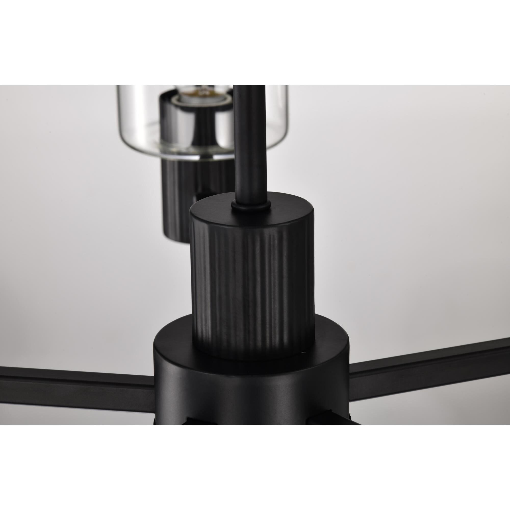 Shown in Matte Black finish and Clear glass