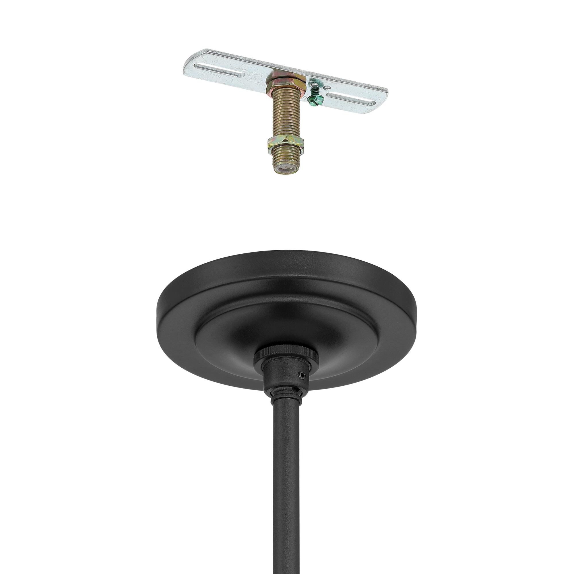 Shown in Textured Black finish and White shade