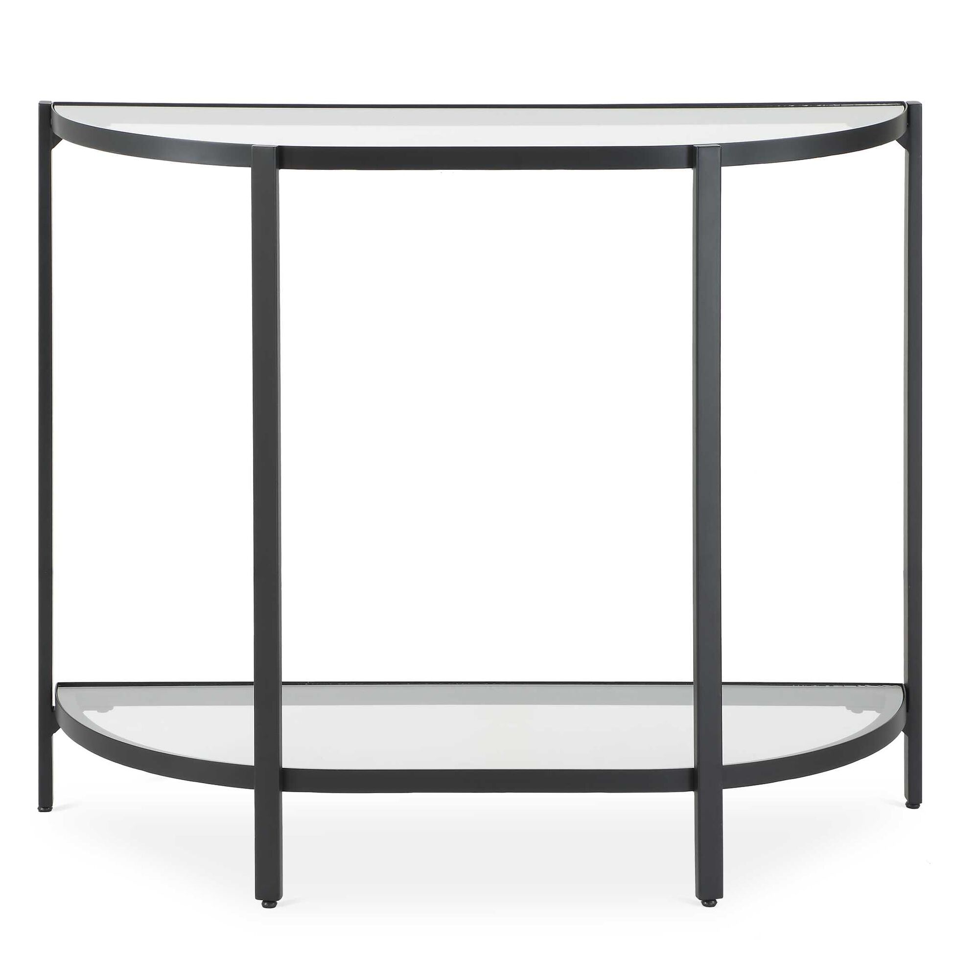 Shown in Satin Black Cosole Table finish