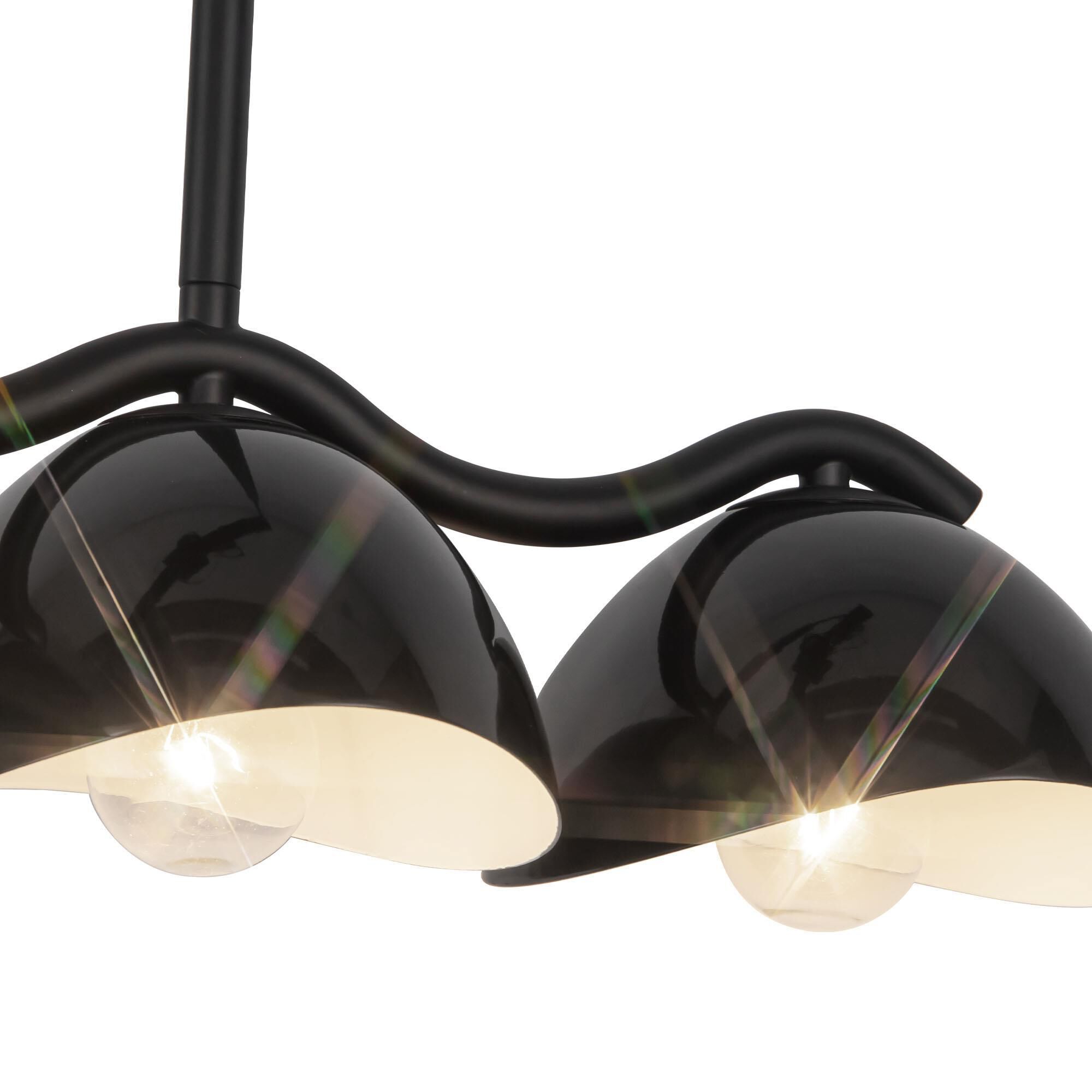 Shown in Black finish and Steel shade