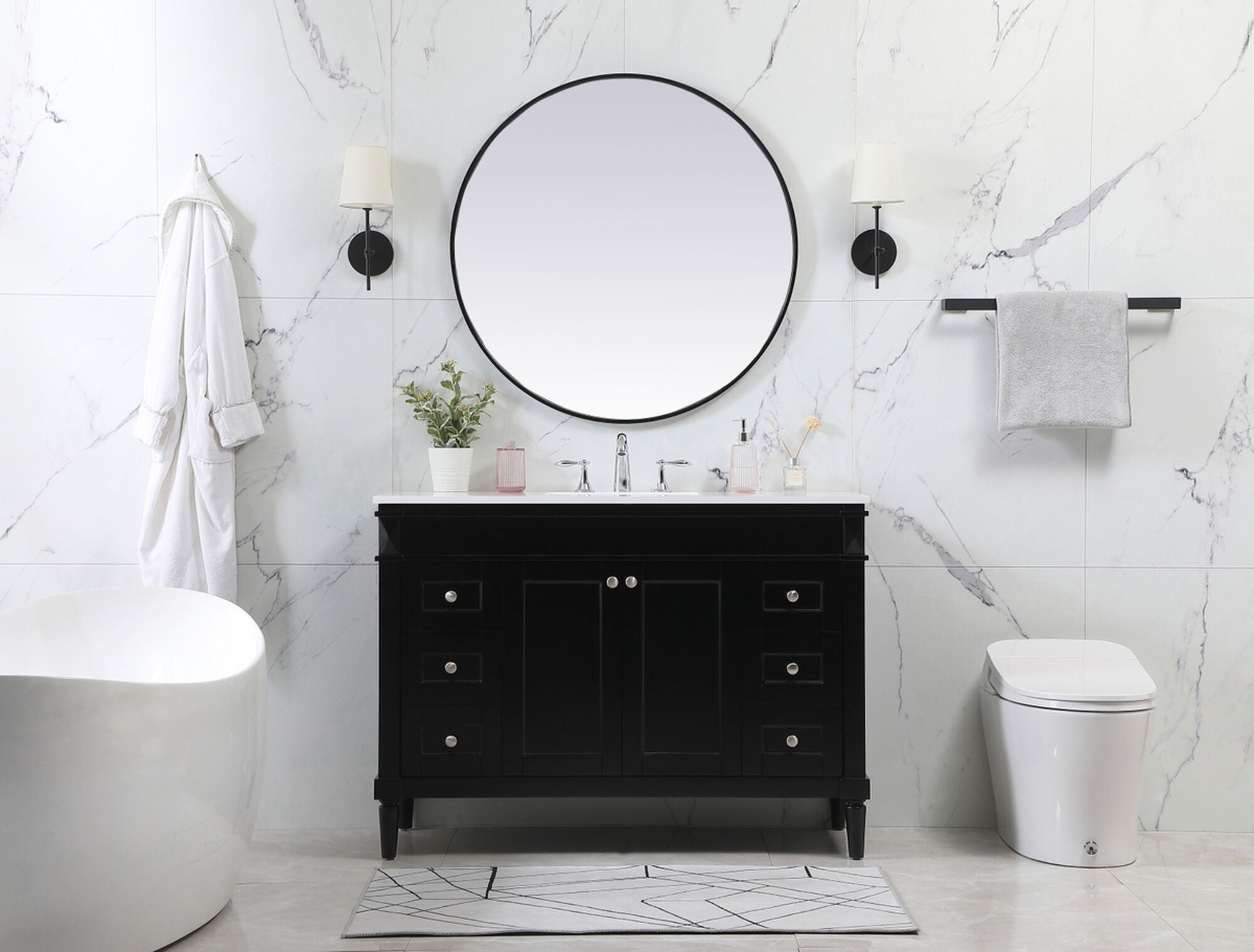 Shown in Black finish and No Backsplash accent