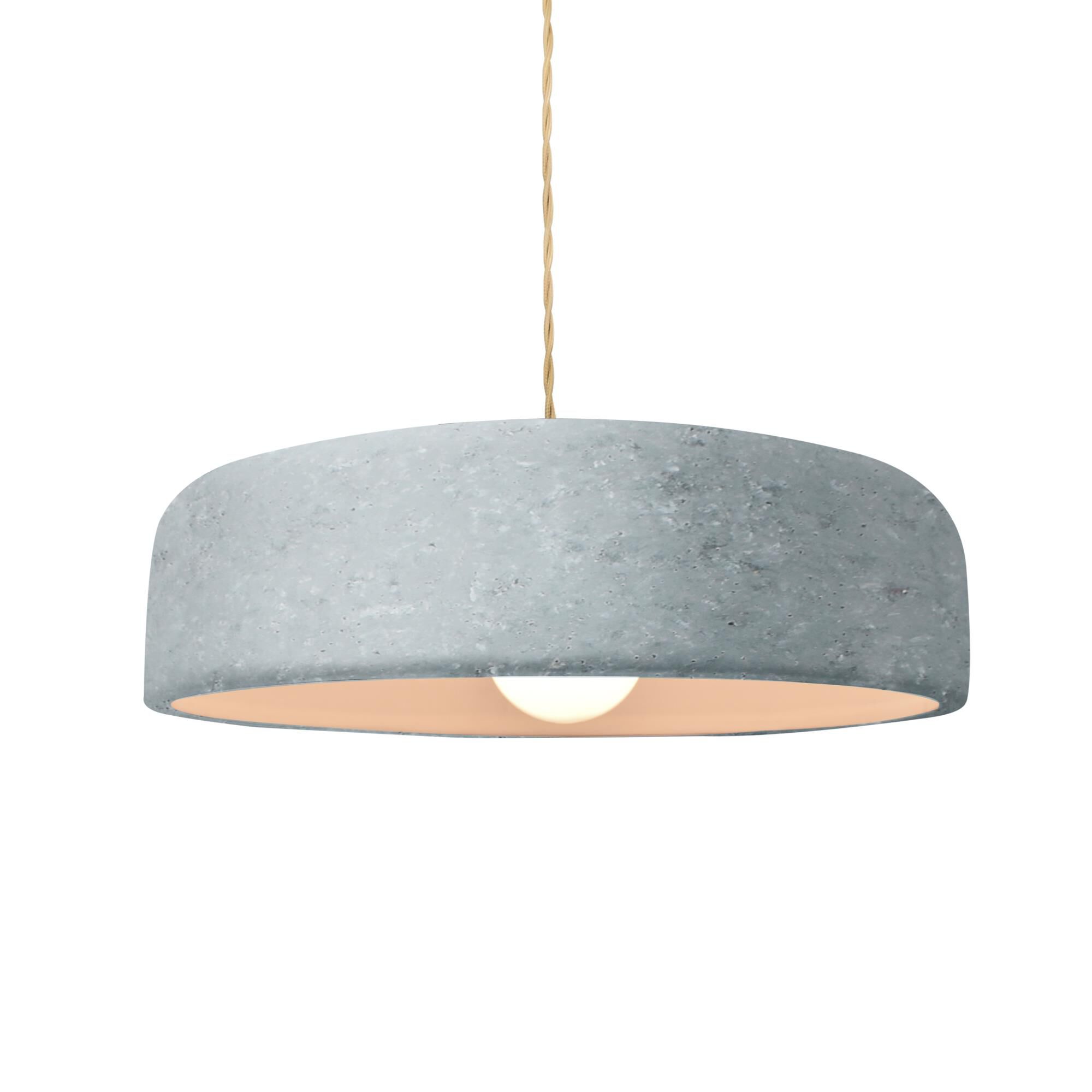 Shown in Brushed Nickel finish and Concrete shade