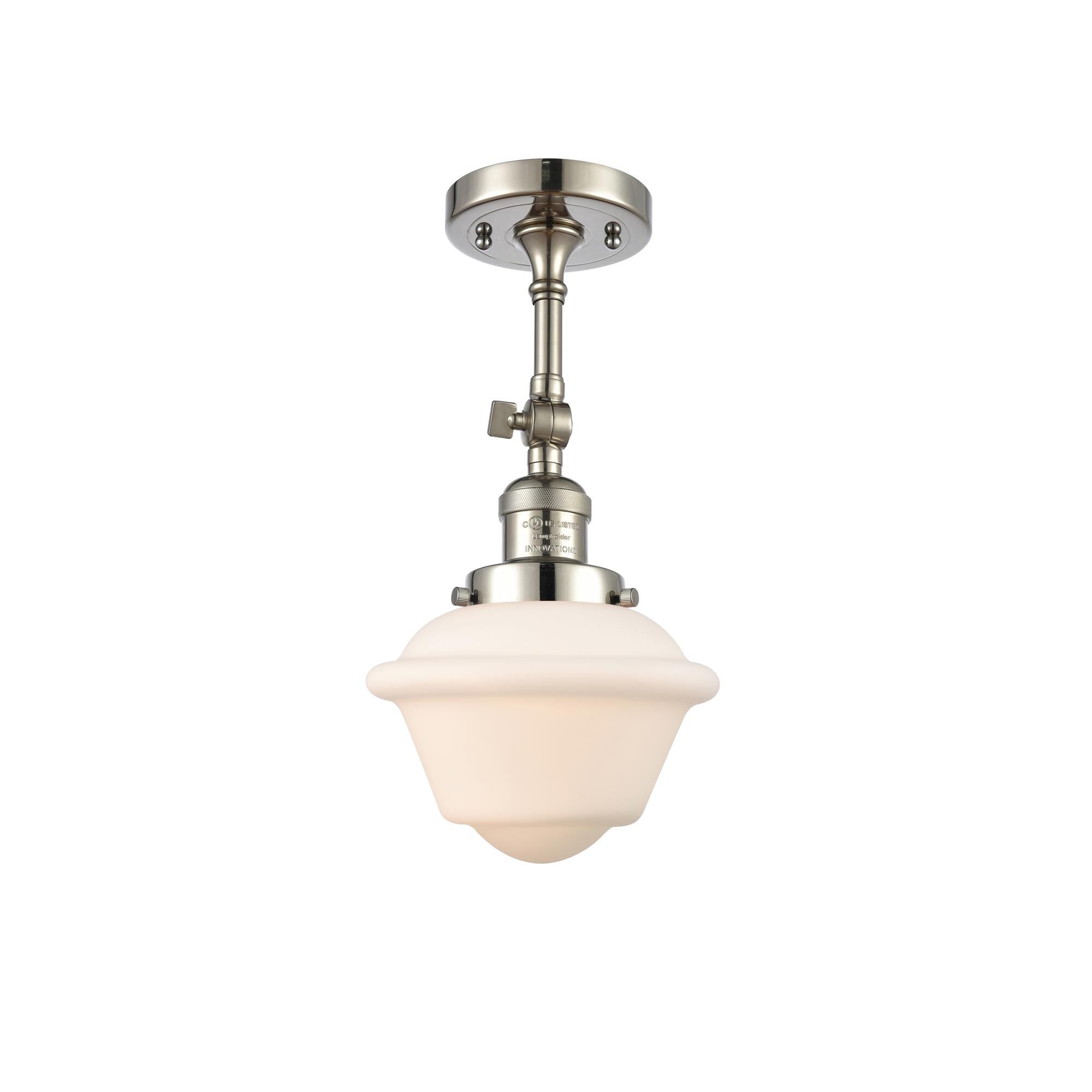 Shown in Polished Nickel finish and Matte White Cased glass