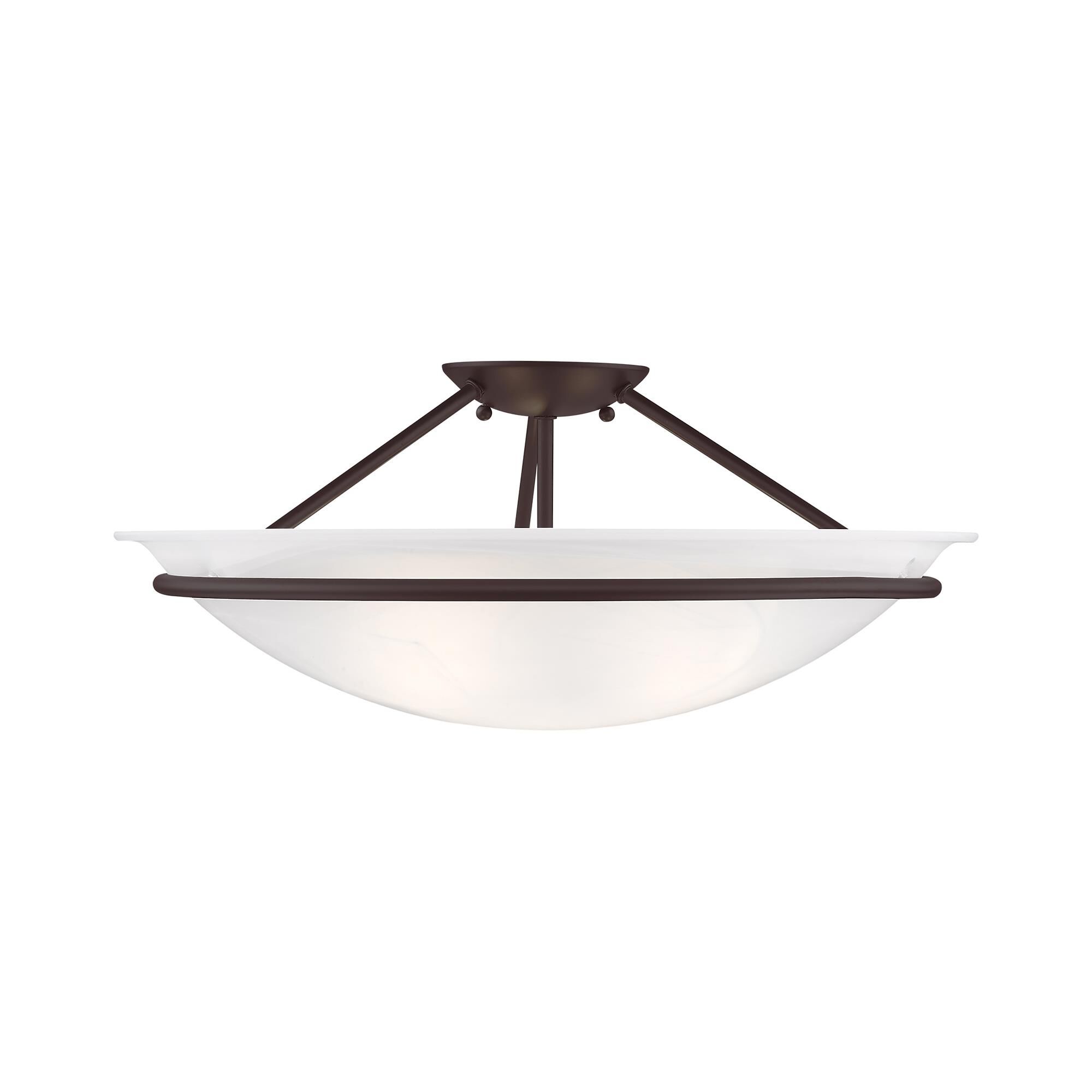 Newburgh 20 Inch 3 Light Semi Flush Mount by Livex Lighting