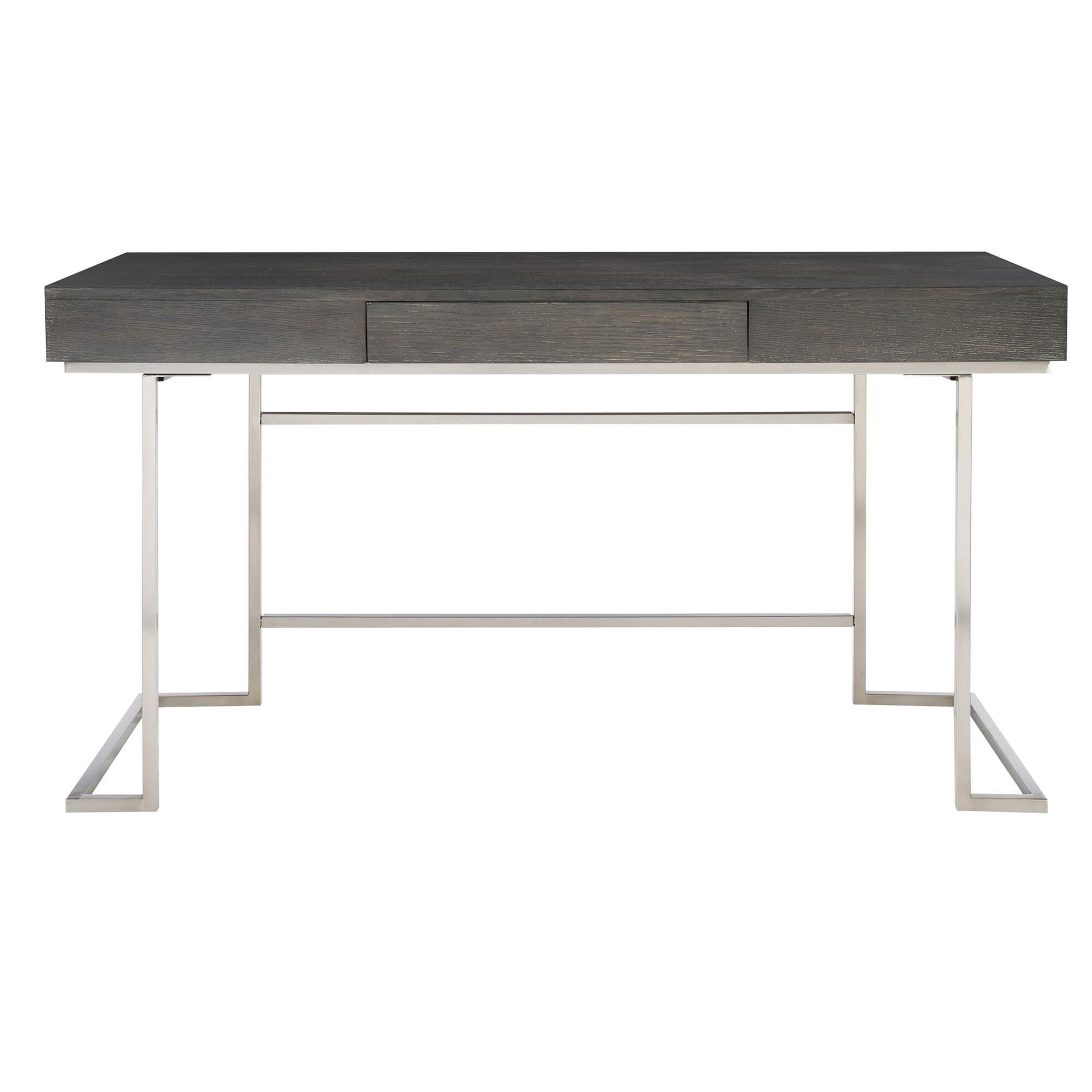 Shown in Outfit Your Office With This Clean-Lined Contemporary Desk, Featuring An Oak Veneer Top Finished In  finish