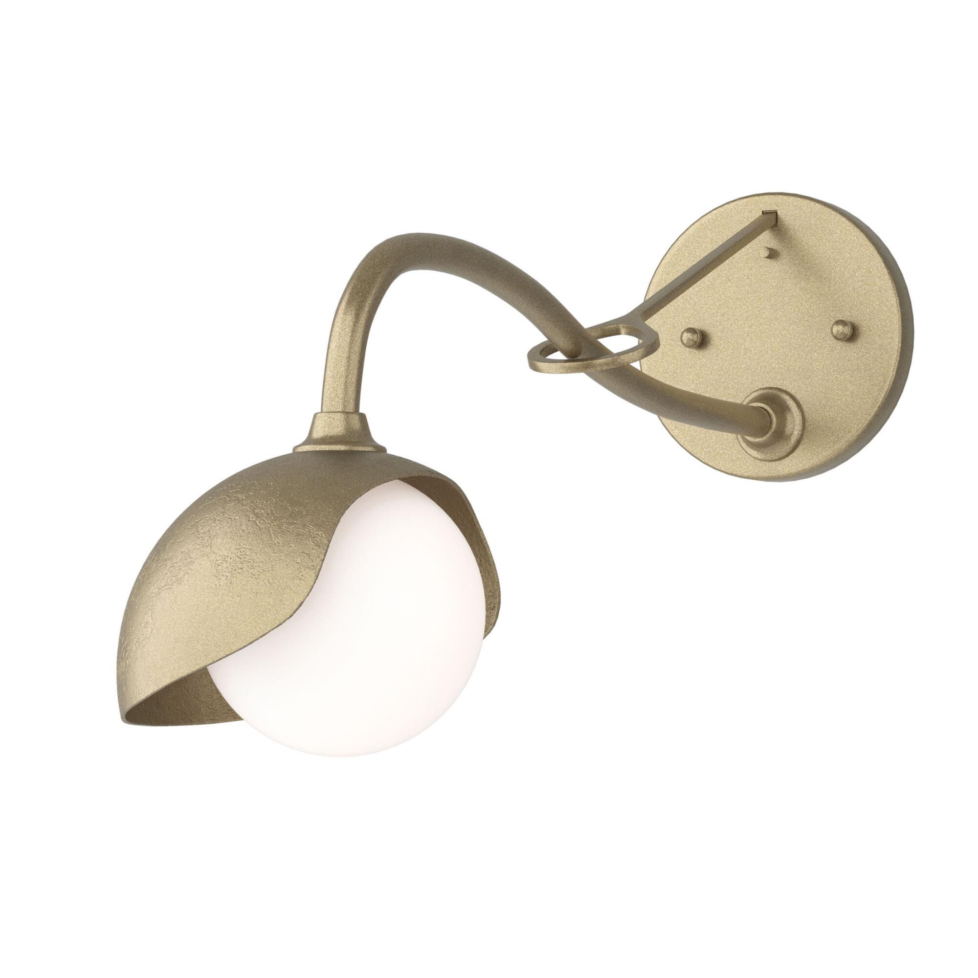 Shown in Soft Gold finish and Opal glass and Soft Gold (84) accent