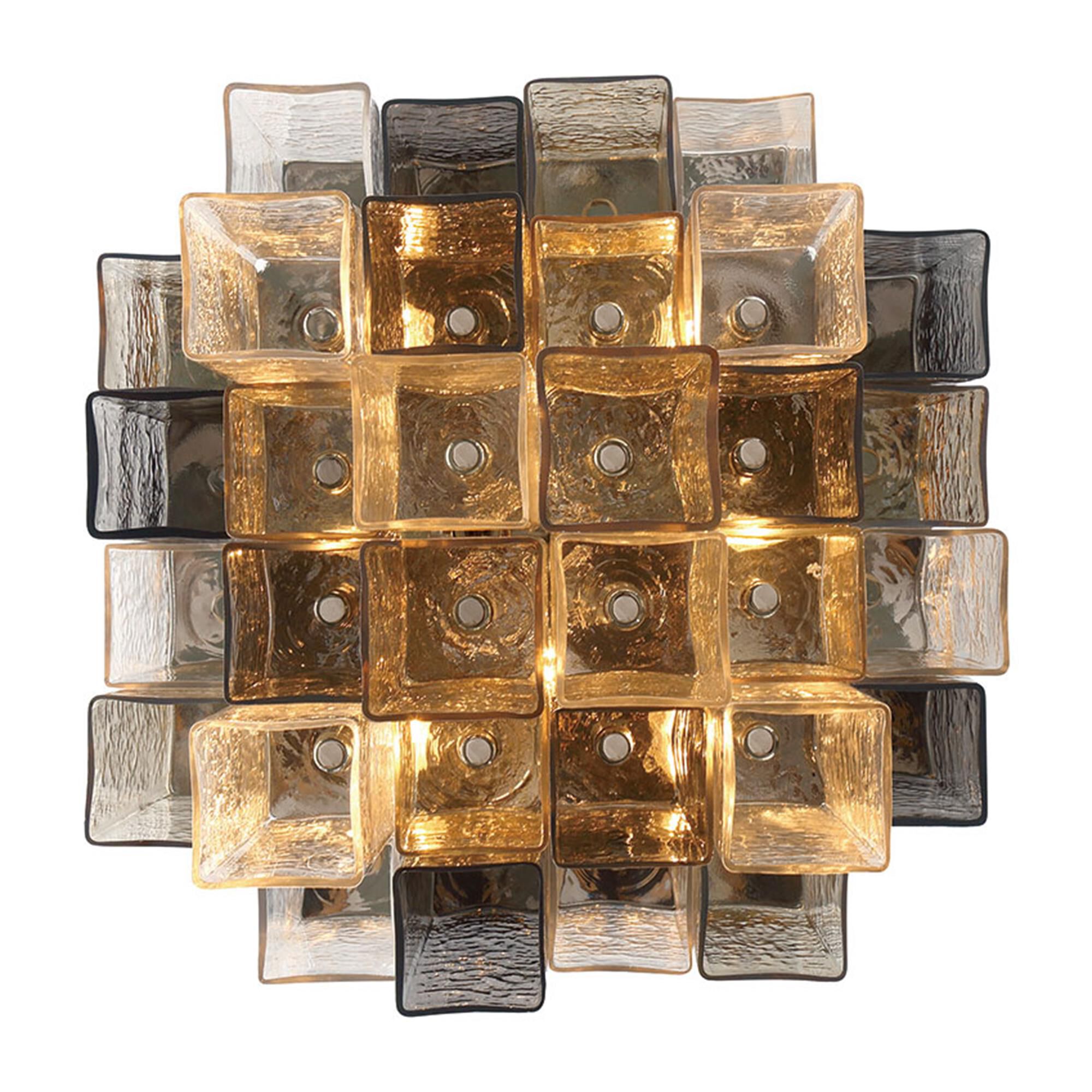 Shown in Chrome finish and Mixed glass