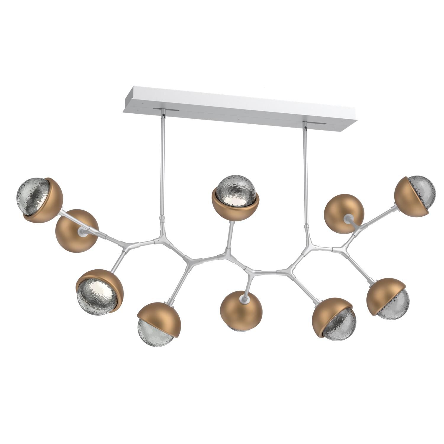 Shown in Classic Silver finish and Smoke glass and Novel Brass accent