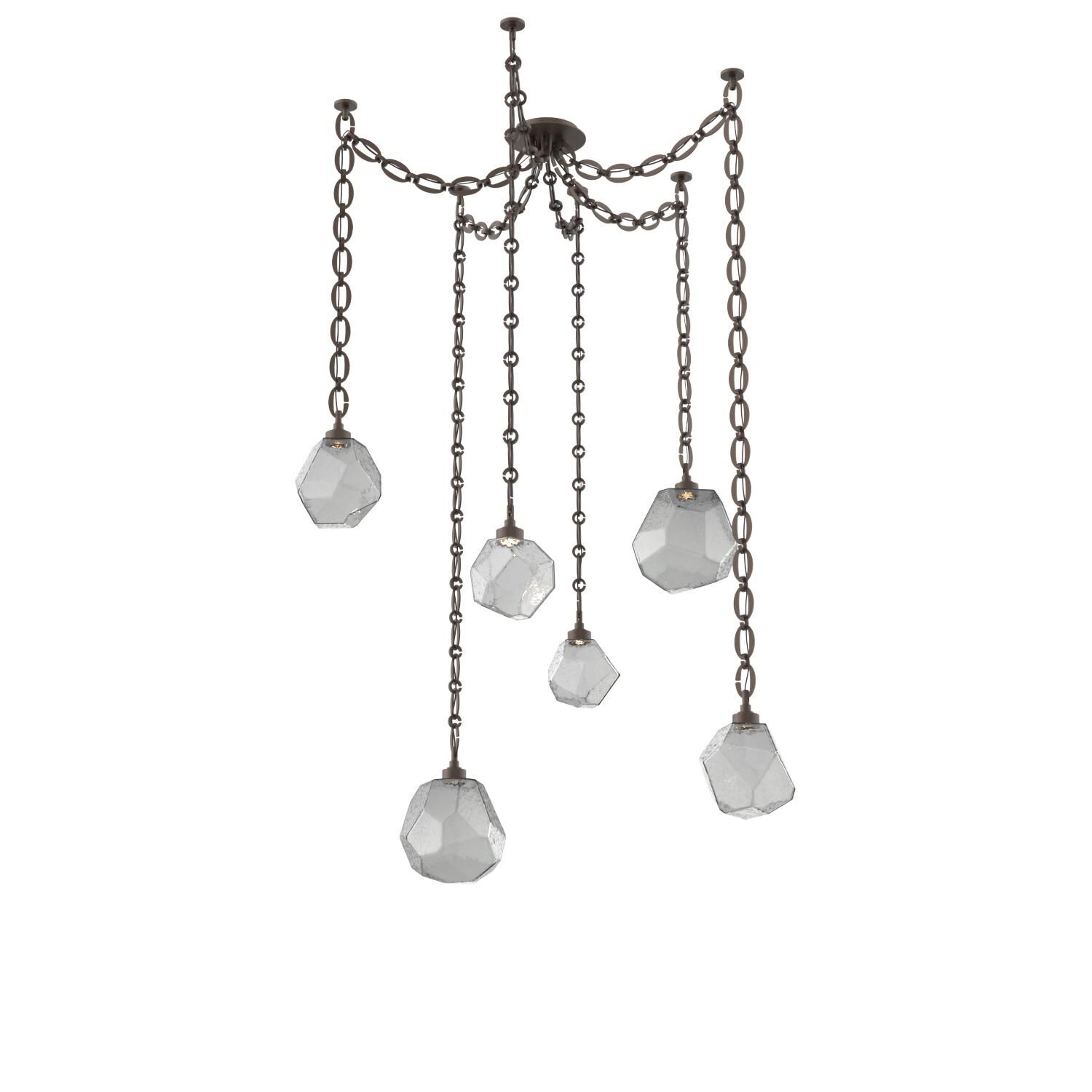 Levi Wilson Gem 17 Inch Multi Pendant Light by Hammerton Studio
