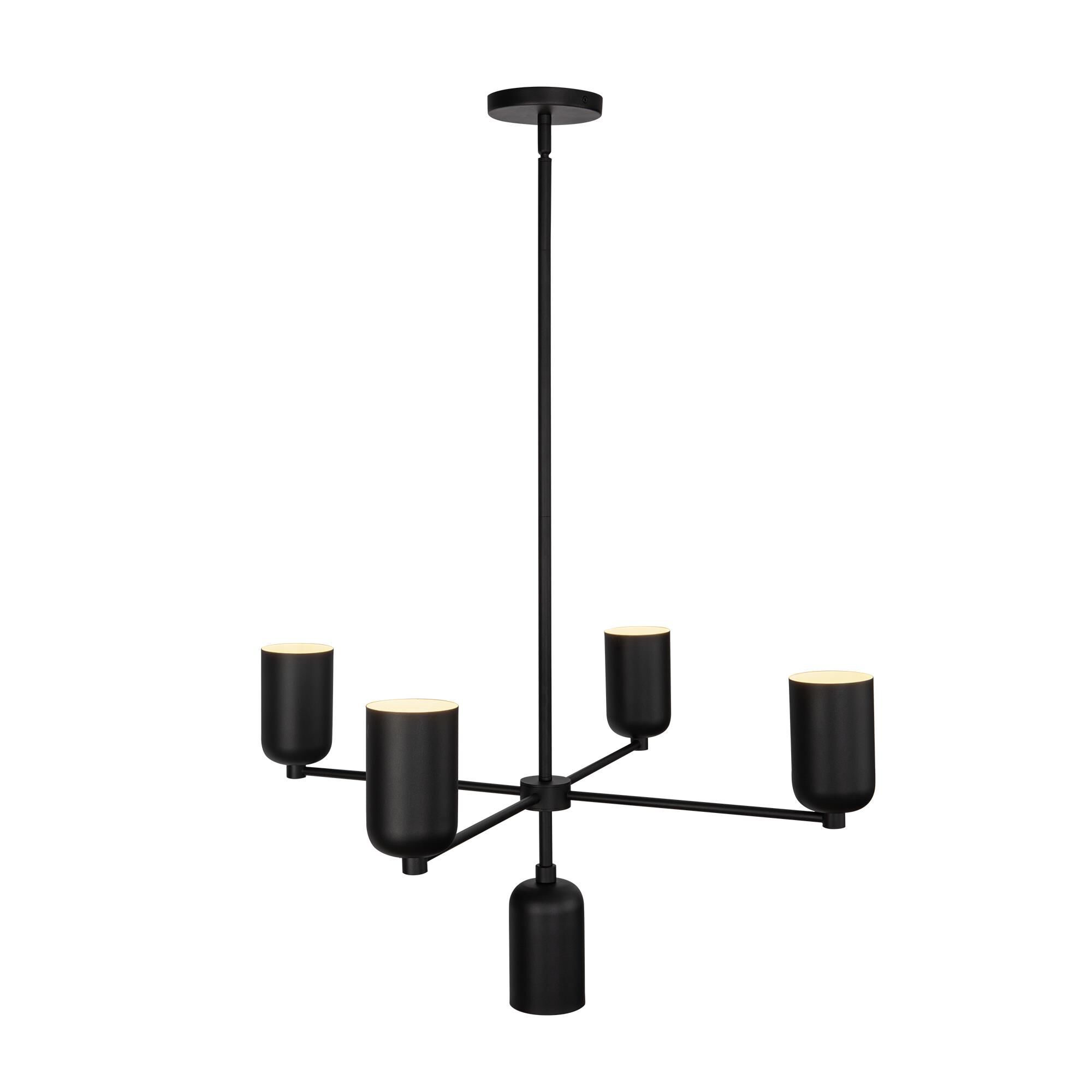 Shown in Black finish and Steel shade