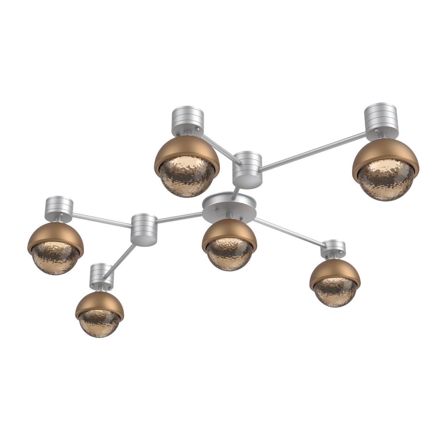 Shown in Classic Silver finish and Bronze glass and Novel Brass accent