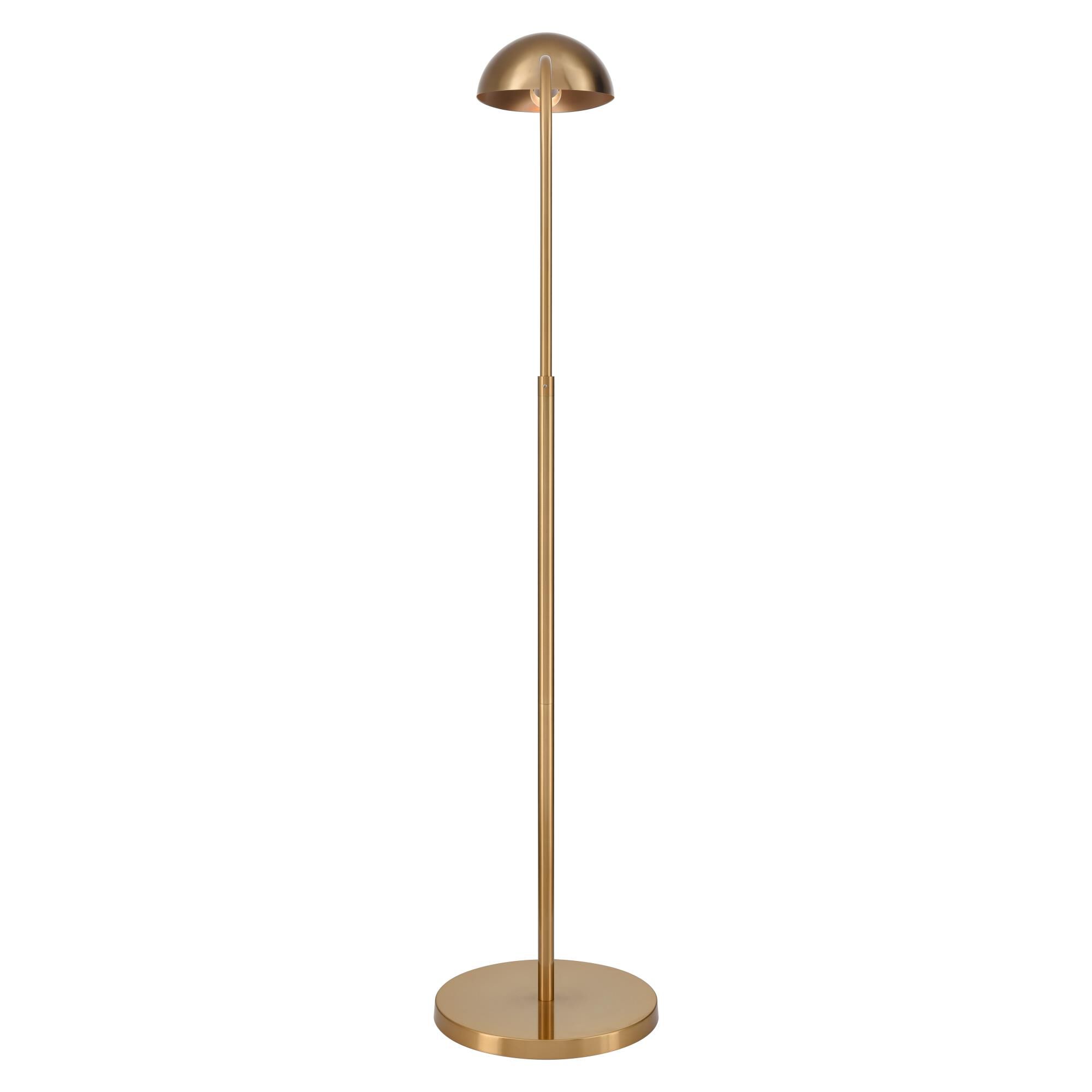 Shown in Aged Brass finish and Metal Dome shade