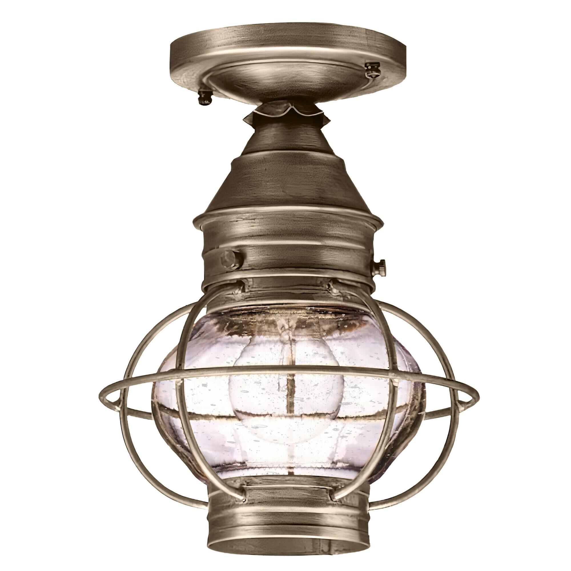 Onion 8 Inch Outdoor Flush Mount,