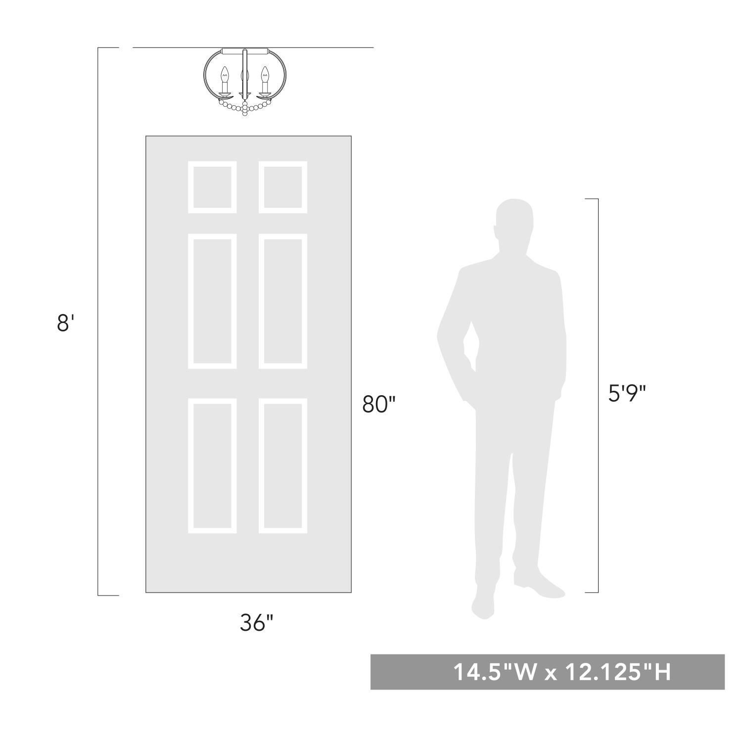 Flori 15 Inch Flush Mount by Golden Lighting