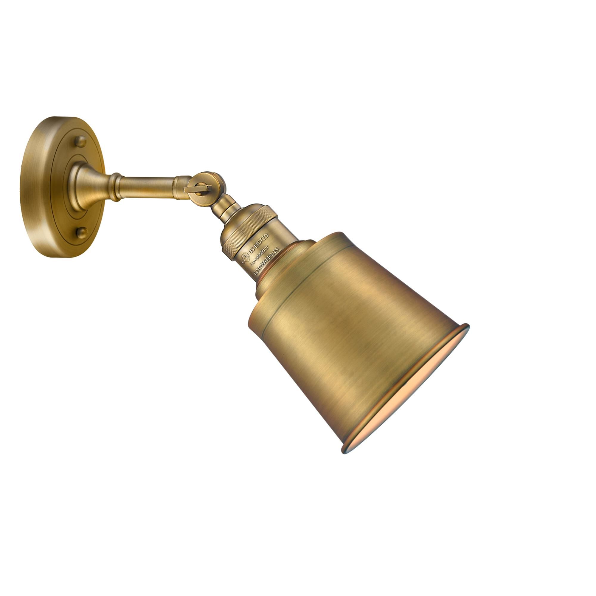 Shown in Brushed Brass finish and None accent