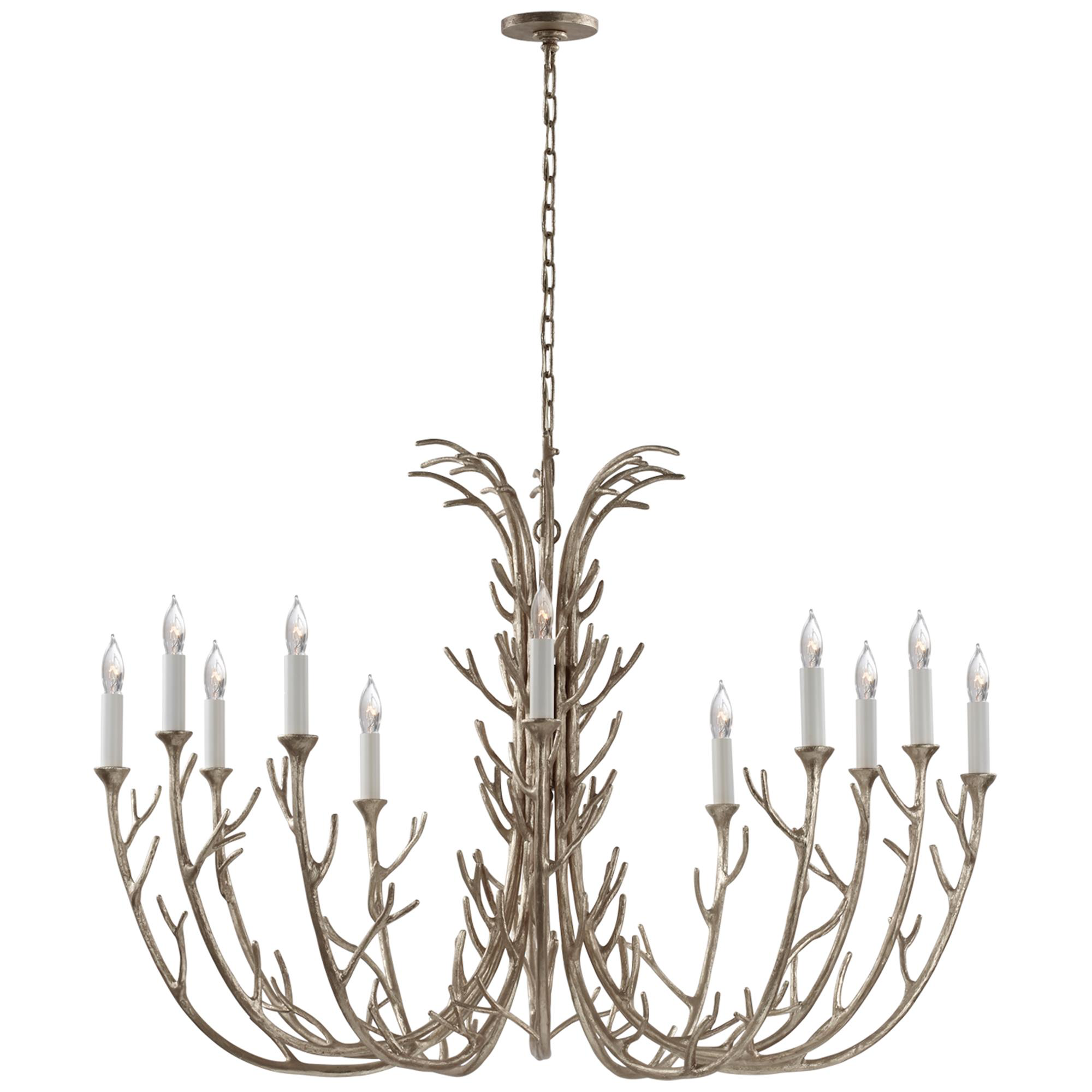 Shown in Burnished Silver Leaf finish and No Option shade