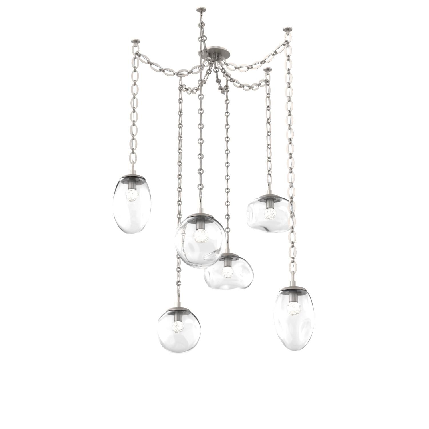 Shown in Beige Silver finish and Floret Clear glass
