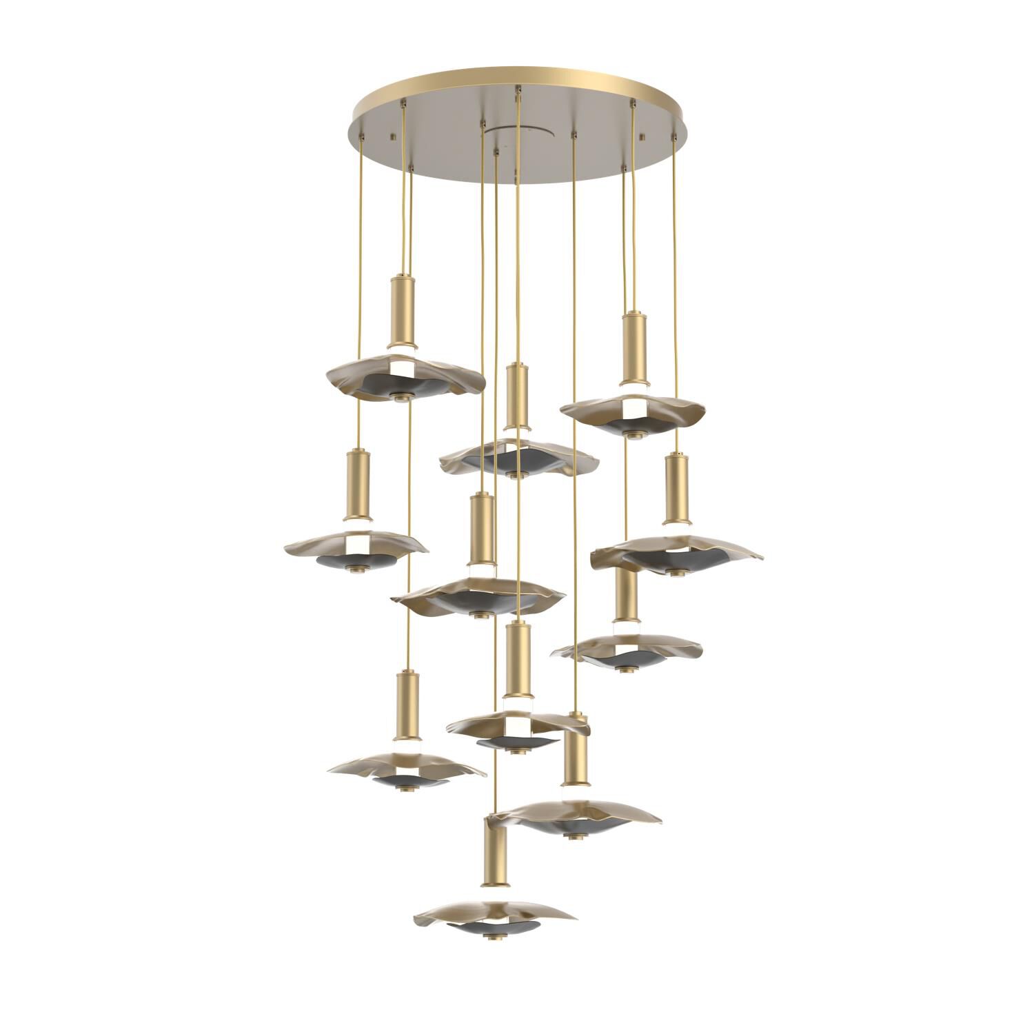 Shown in Gilded Brass finish and Matte Black accent