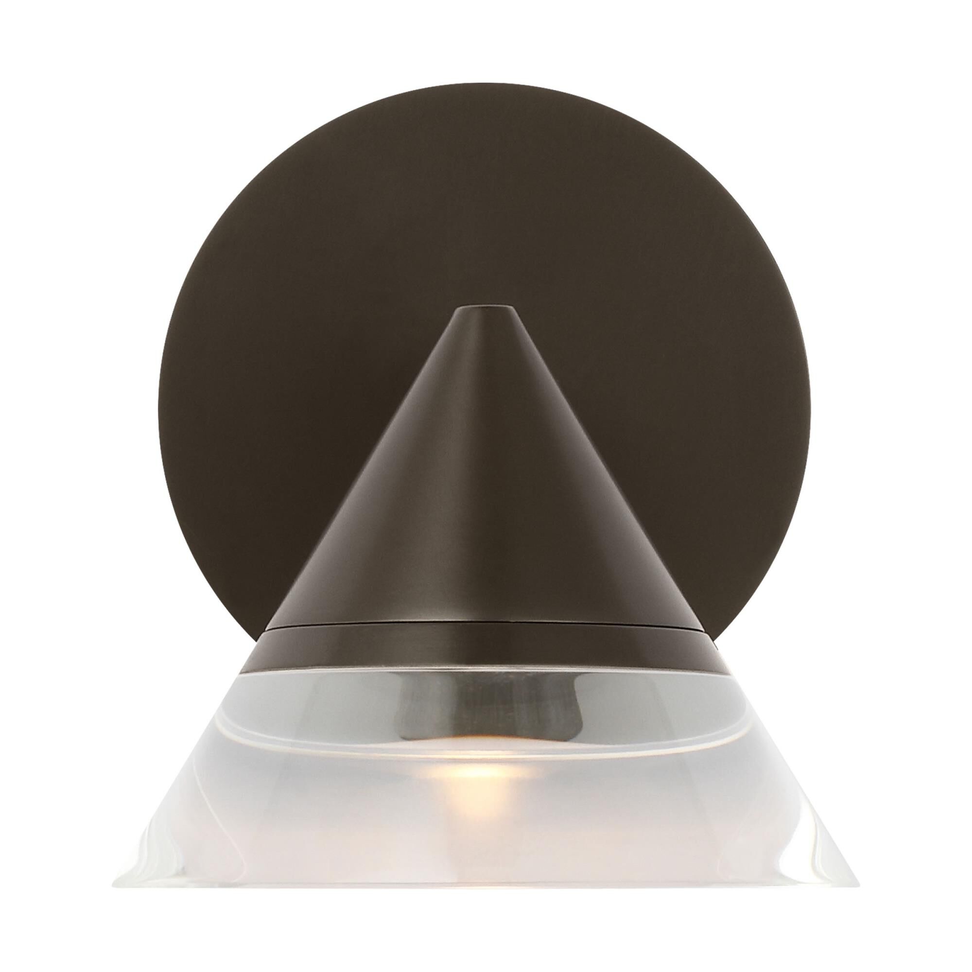 Shown in Bronze finish and Crystal glass