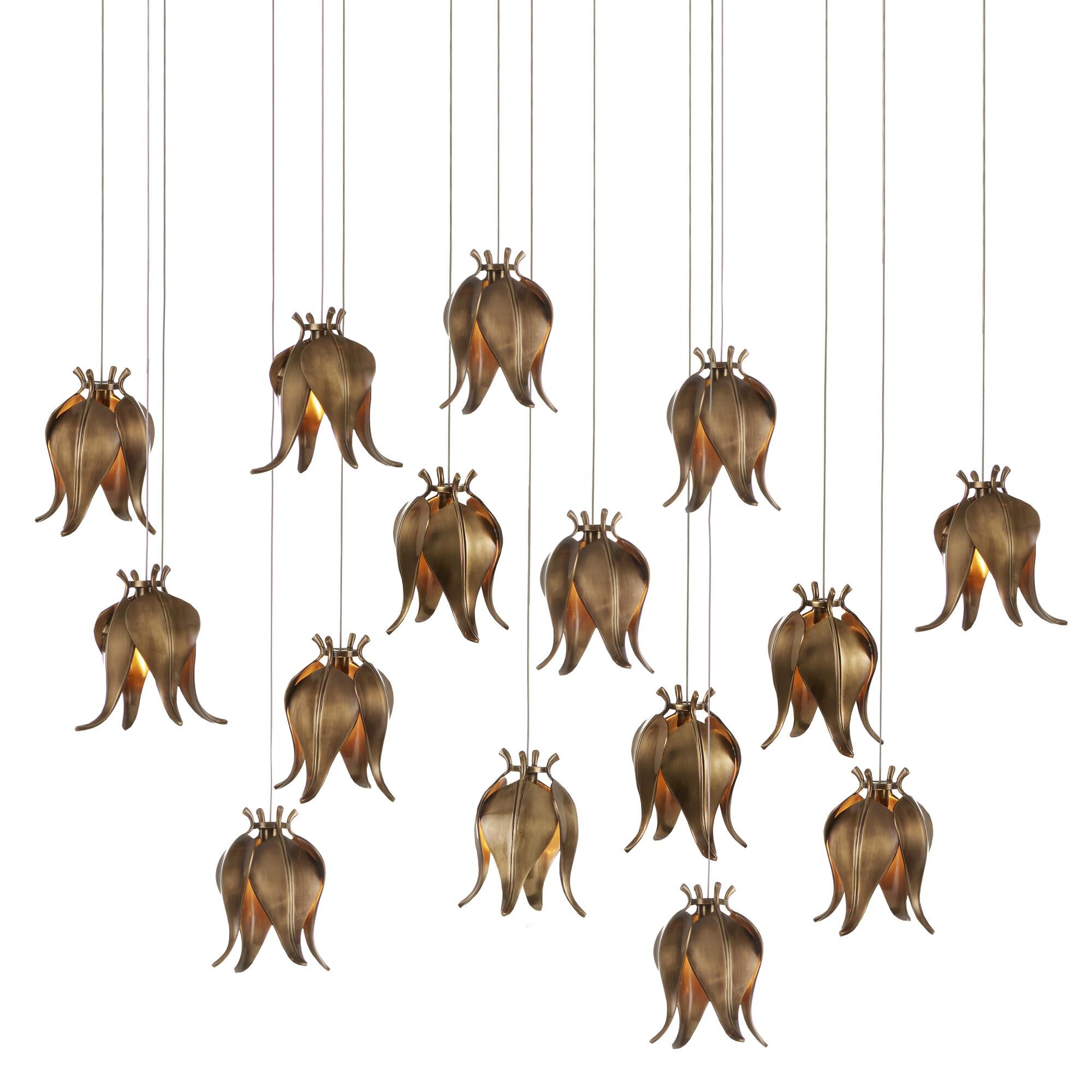 Iota 52 Inch 15 Light LED Linear Suspension Light by Currey and Company