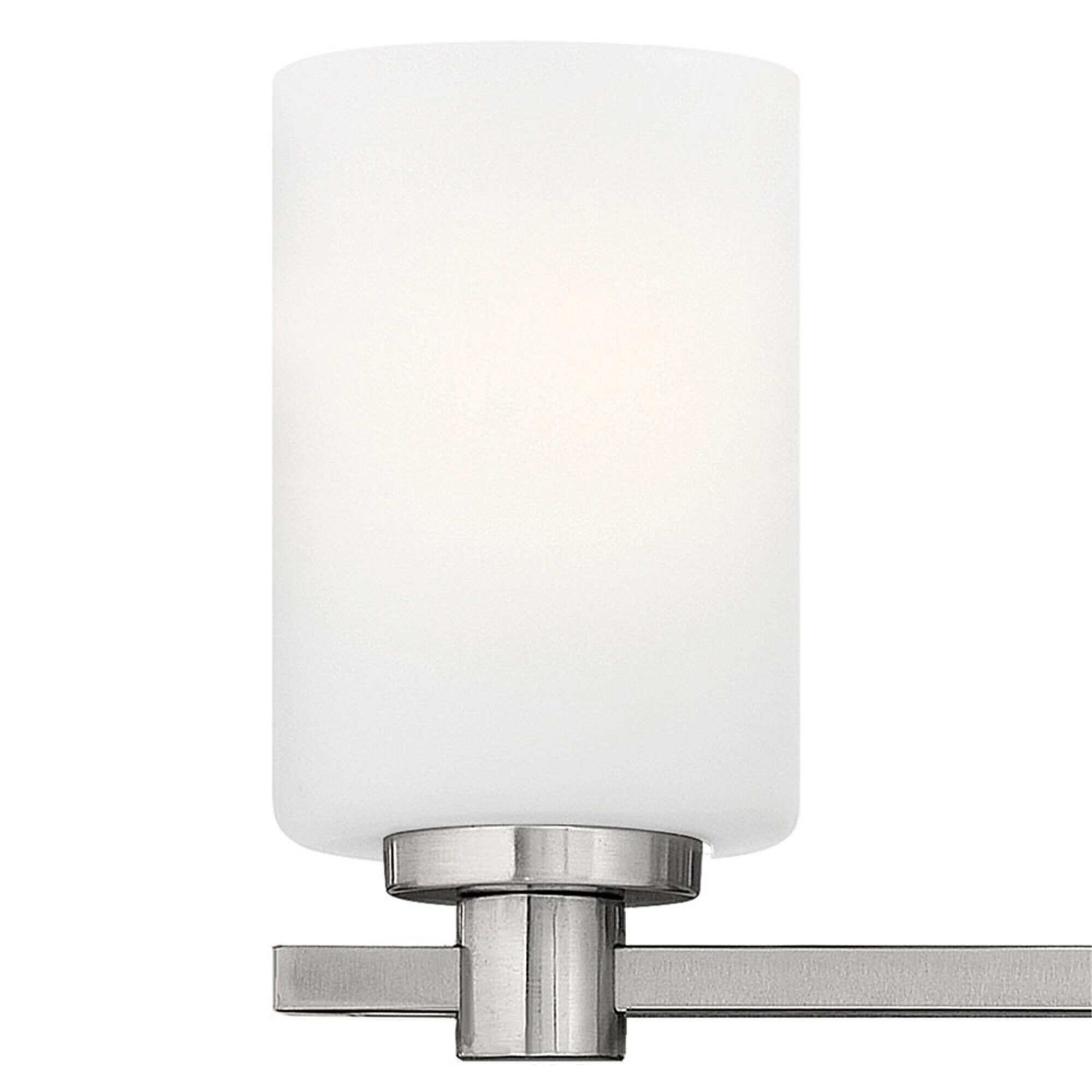 Shown in Brushed Nickel finish and Etched Opal glass