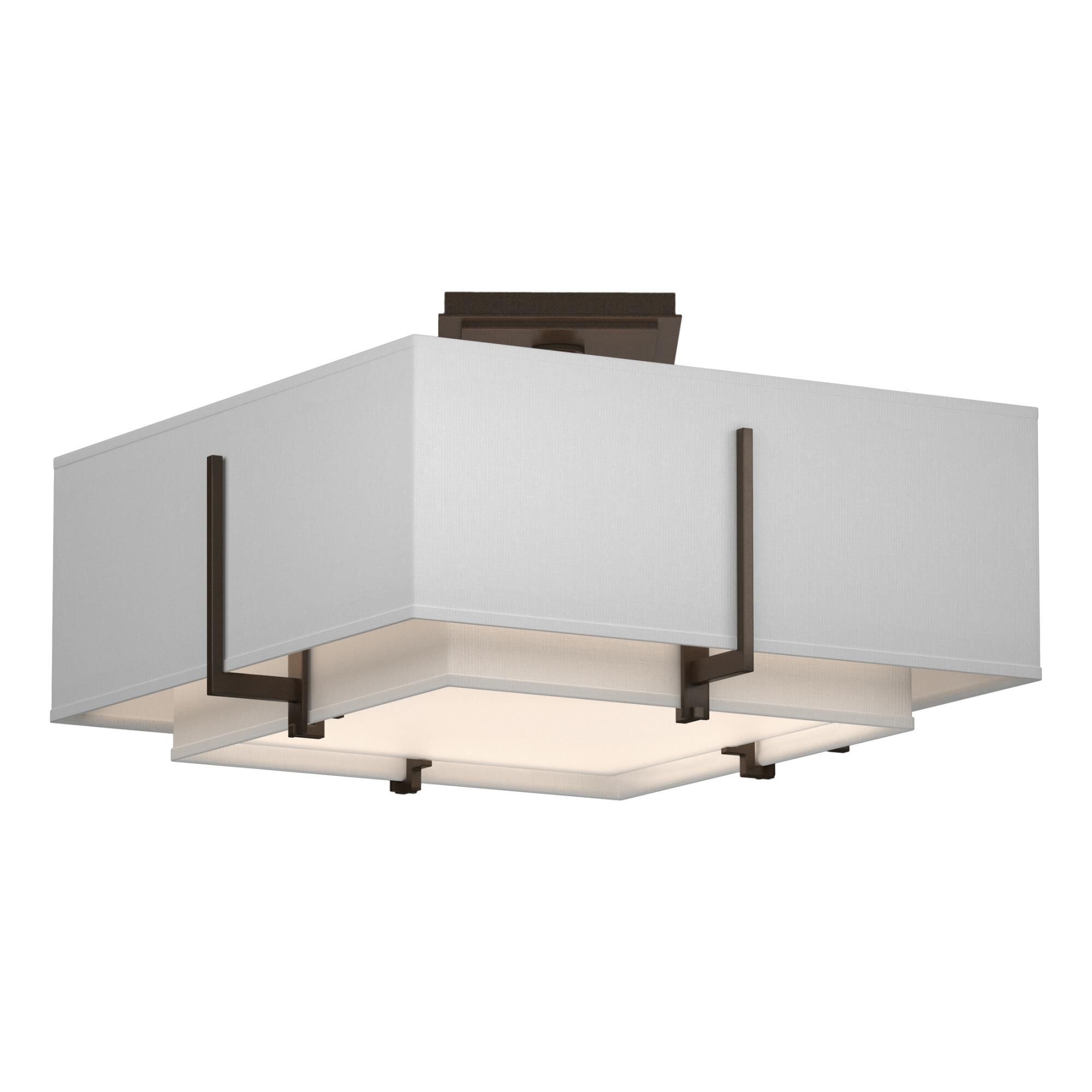 Shown in Bronze finish and Natural Anna Inner - Natural Anna Outer shade