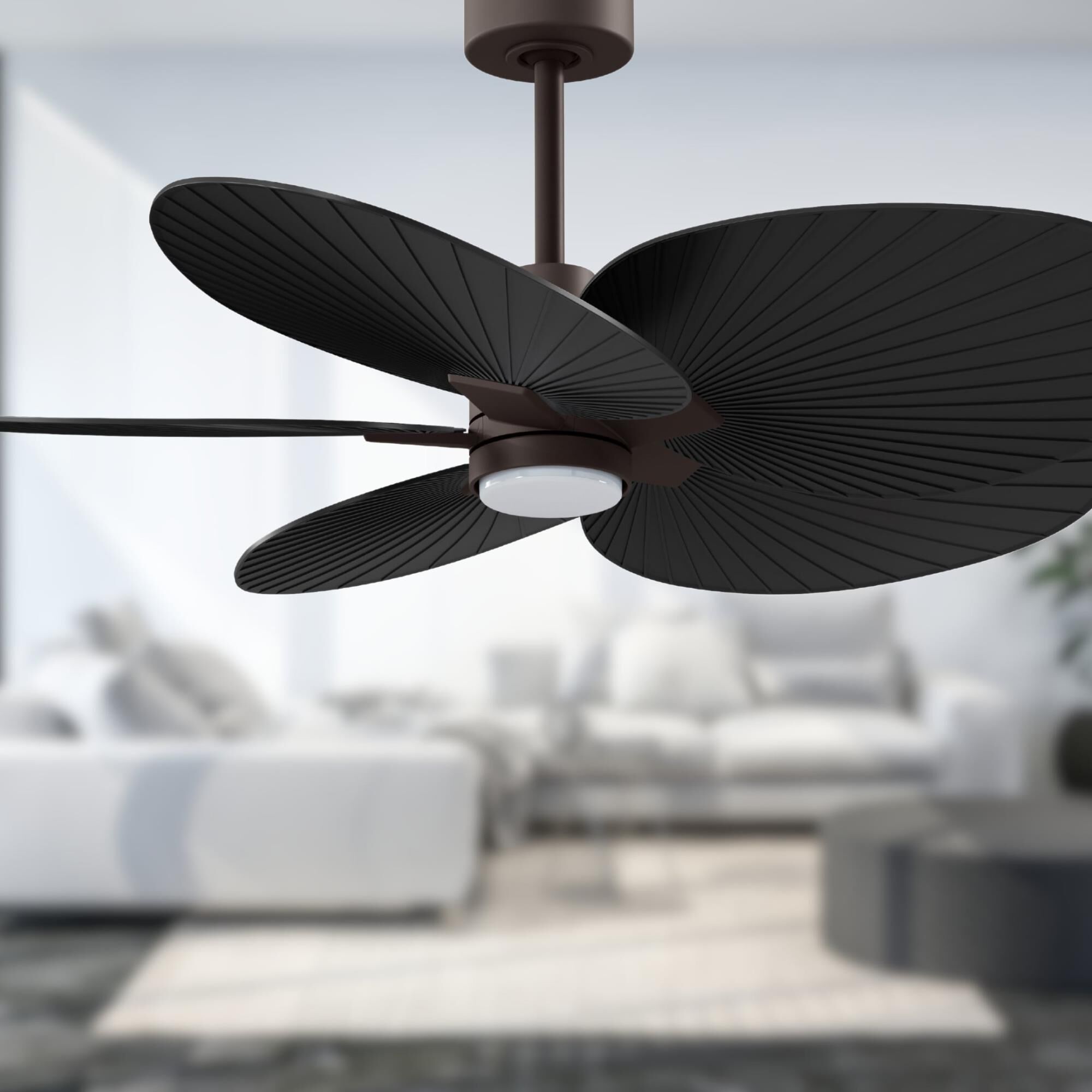 Alessandra Tropical Outdoor Rated 48 Inch Ceiling Fan with Light Kit by Matthews Fan Company