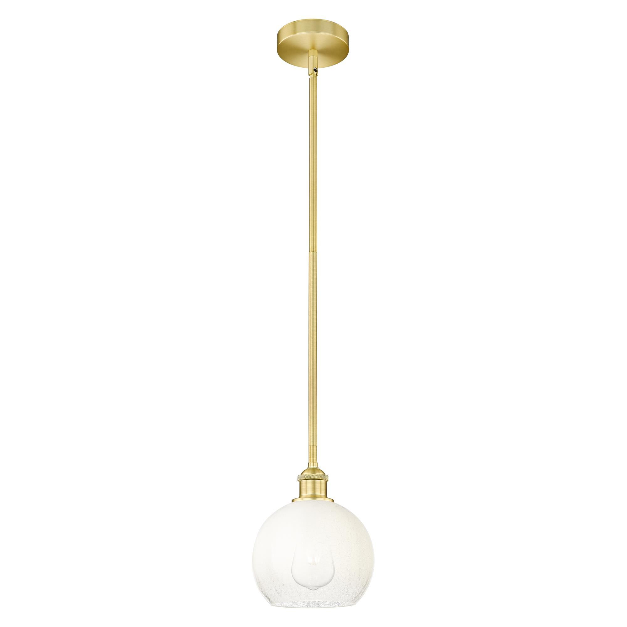 Shown in Satin Gold finish and Opal glass