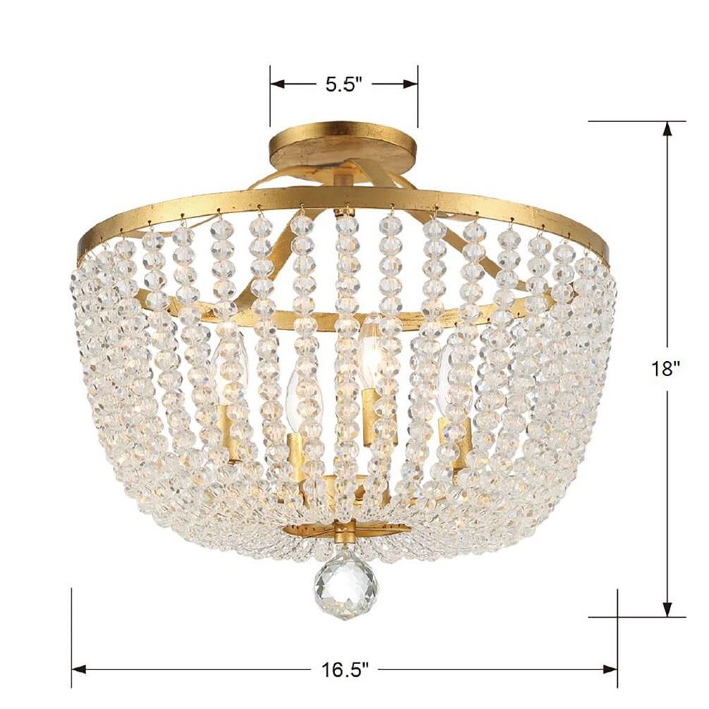 Shown in Antique Gold finish and Hand Cut Crystal Beads crystal