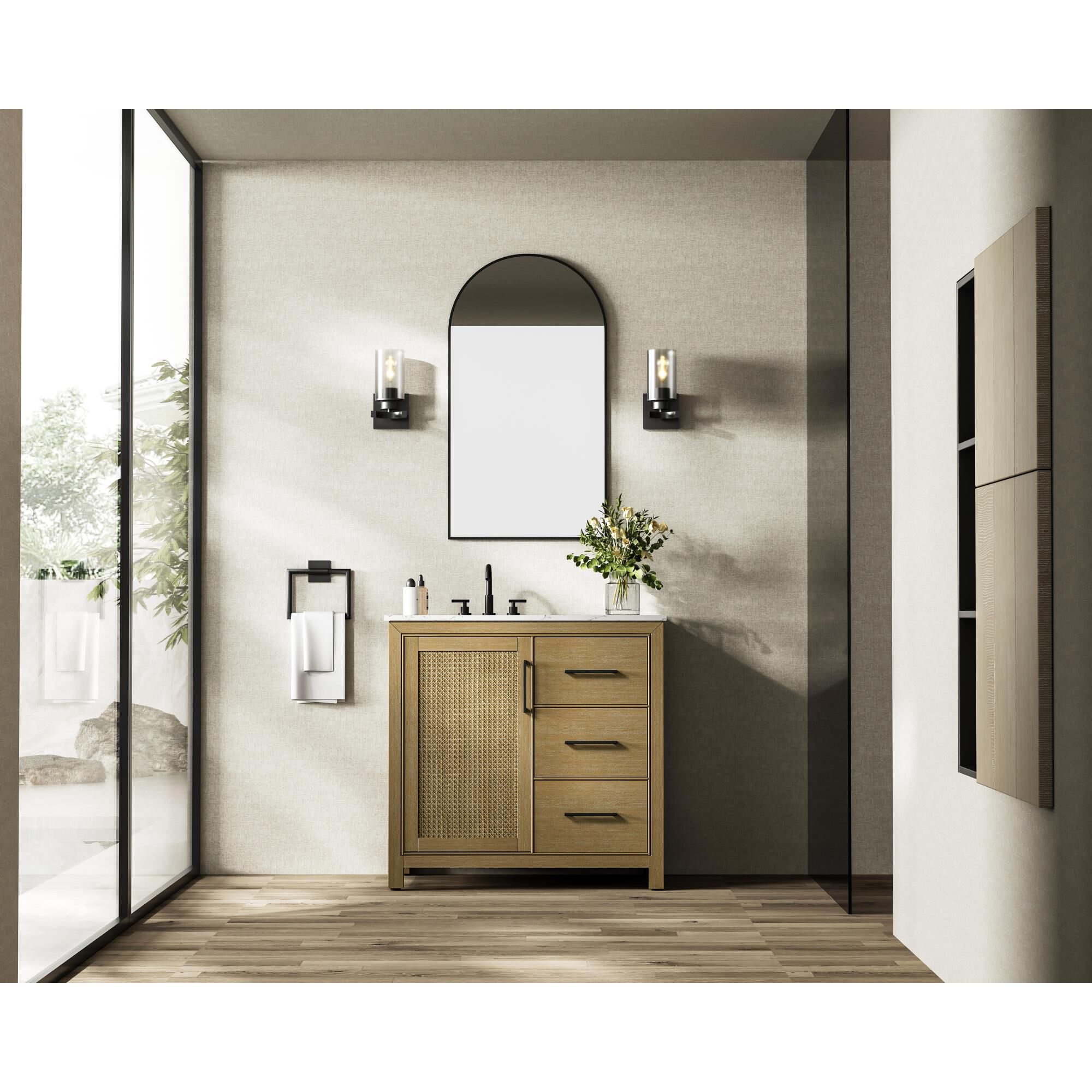 Shown in Linen Oak finish