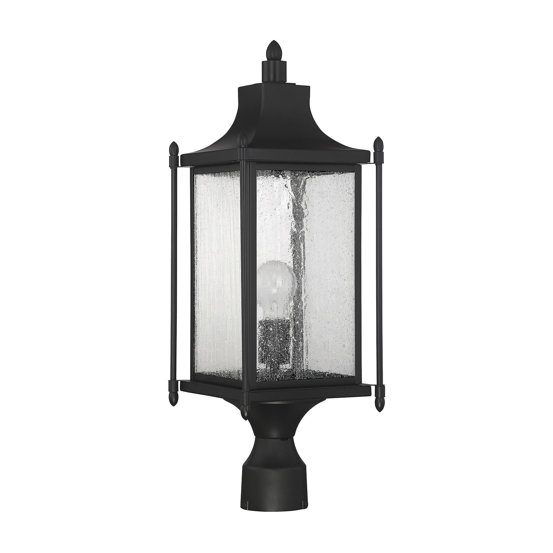 Shown in Black  finish and Clear Seeded glass