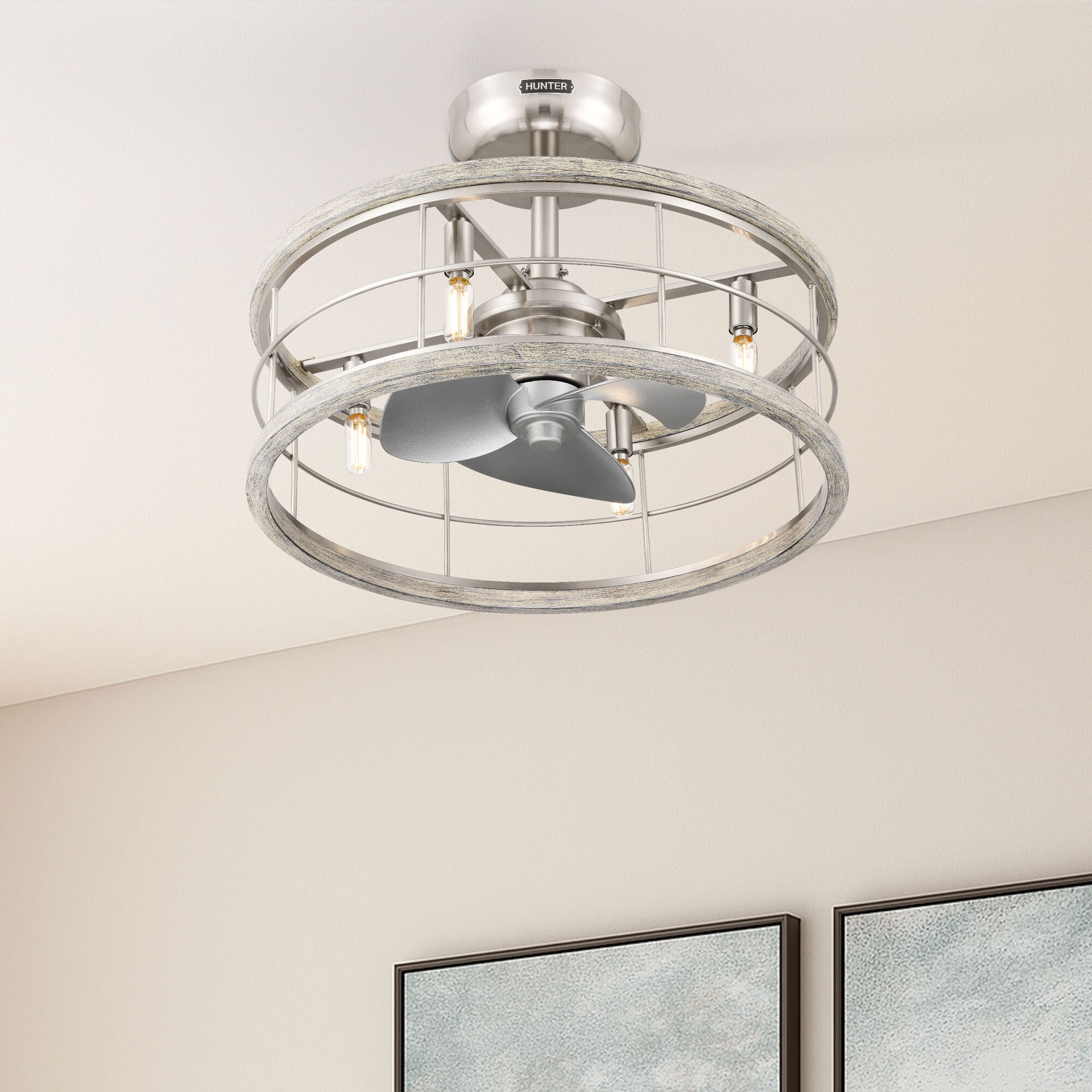 Haven 22 Inch Chandelier Ceiling Fan with Light Kit,