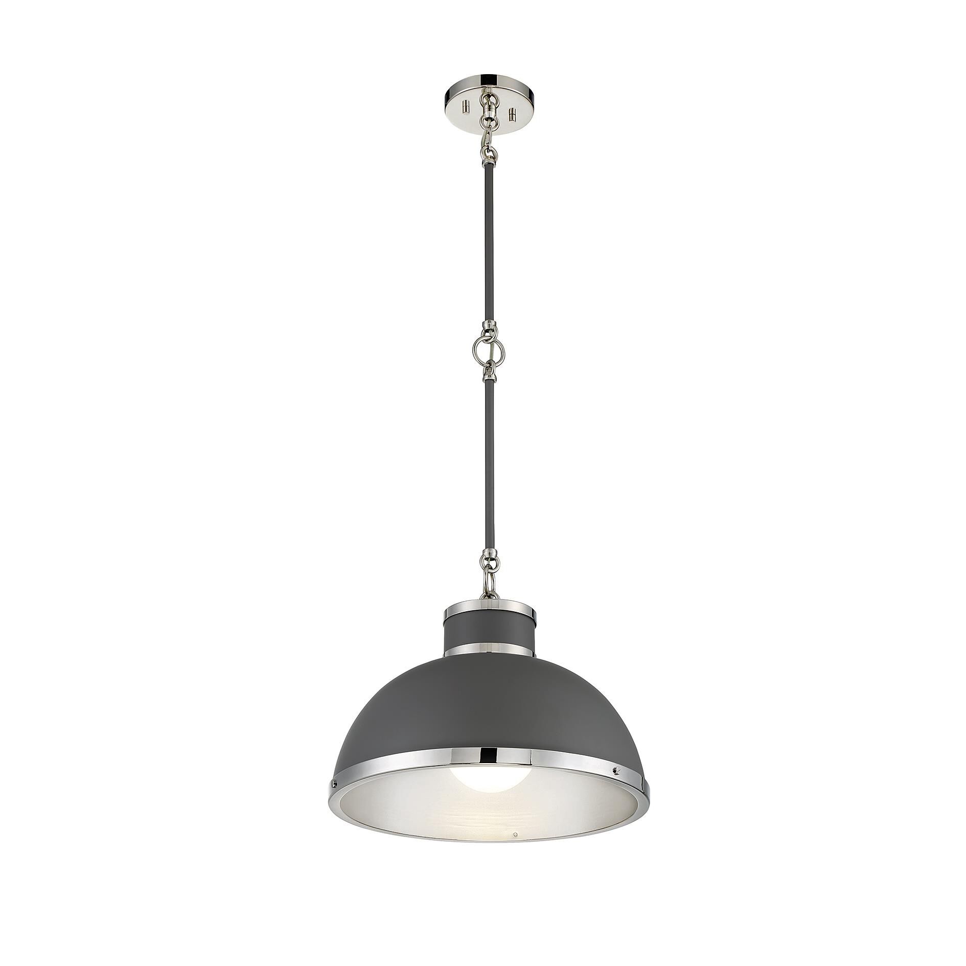 Shown in Gray With Polished Nickel Accents finish