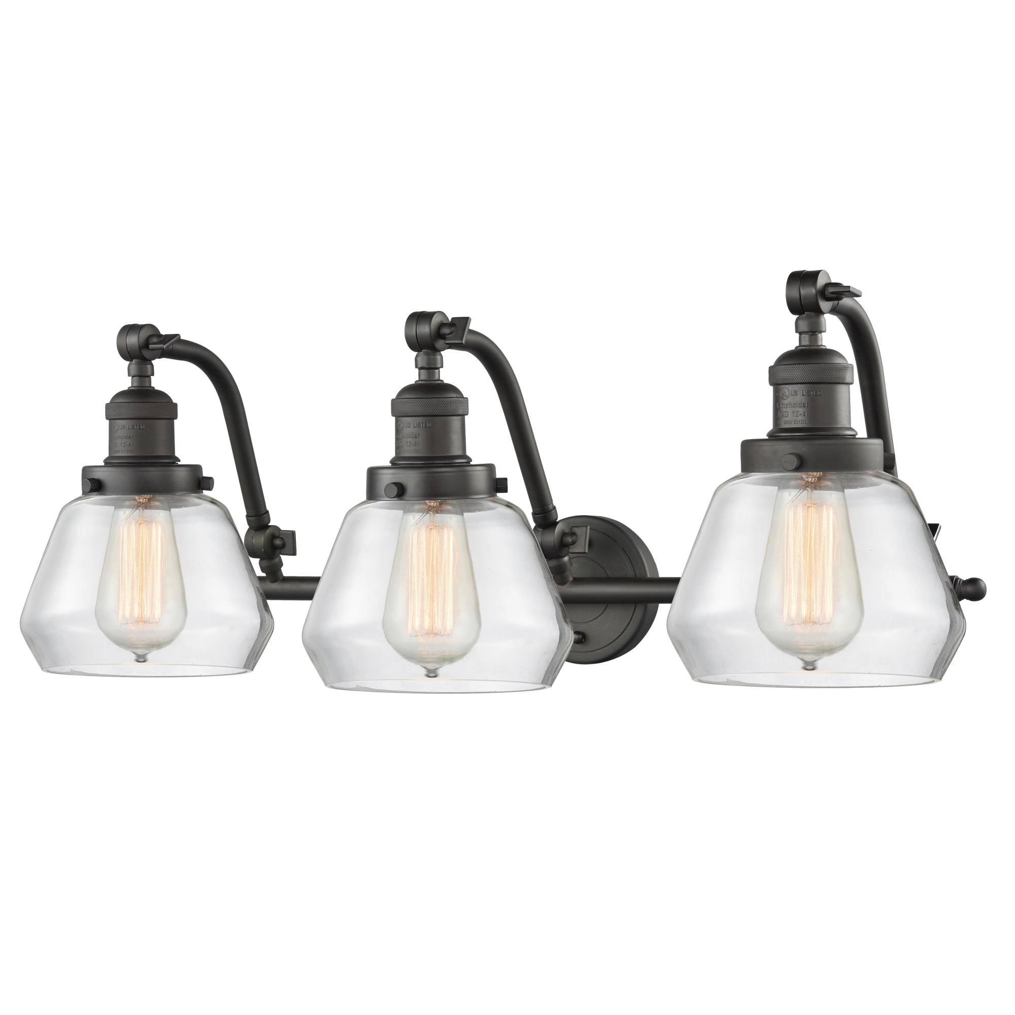 Shown in Oil Rubbed Bronze finish and Clear glass