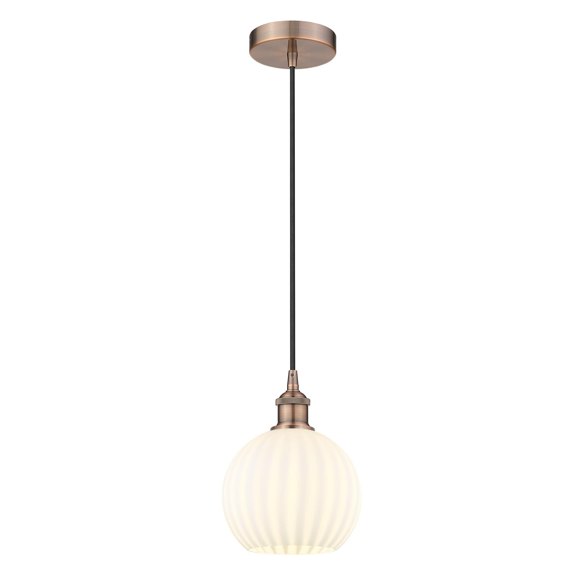 Bruno Marashlian White Venetian 8 Inch Mini Pendant by Innovations Lighting