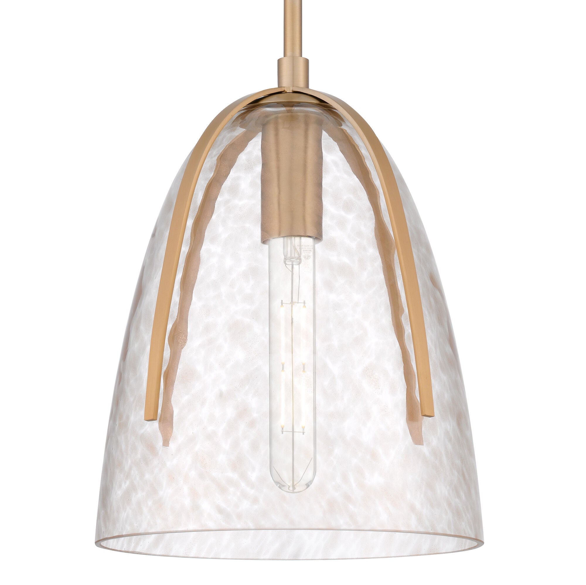 Shown in Bronze Gold finish and Clear Gold Glitter Glass shade