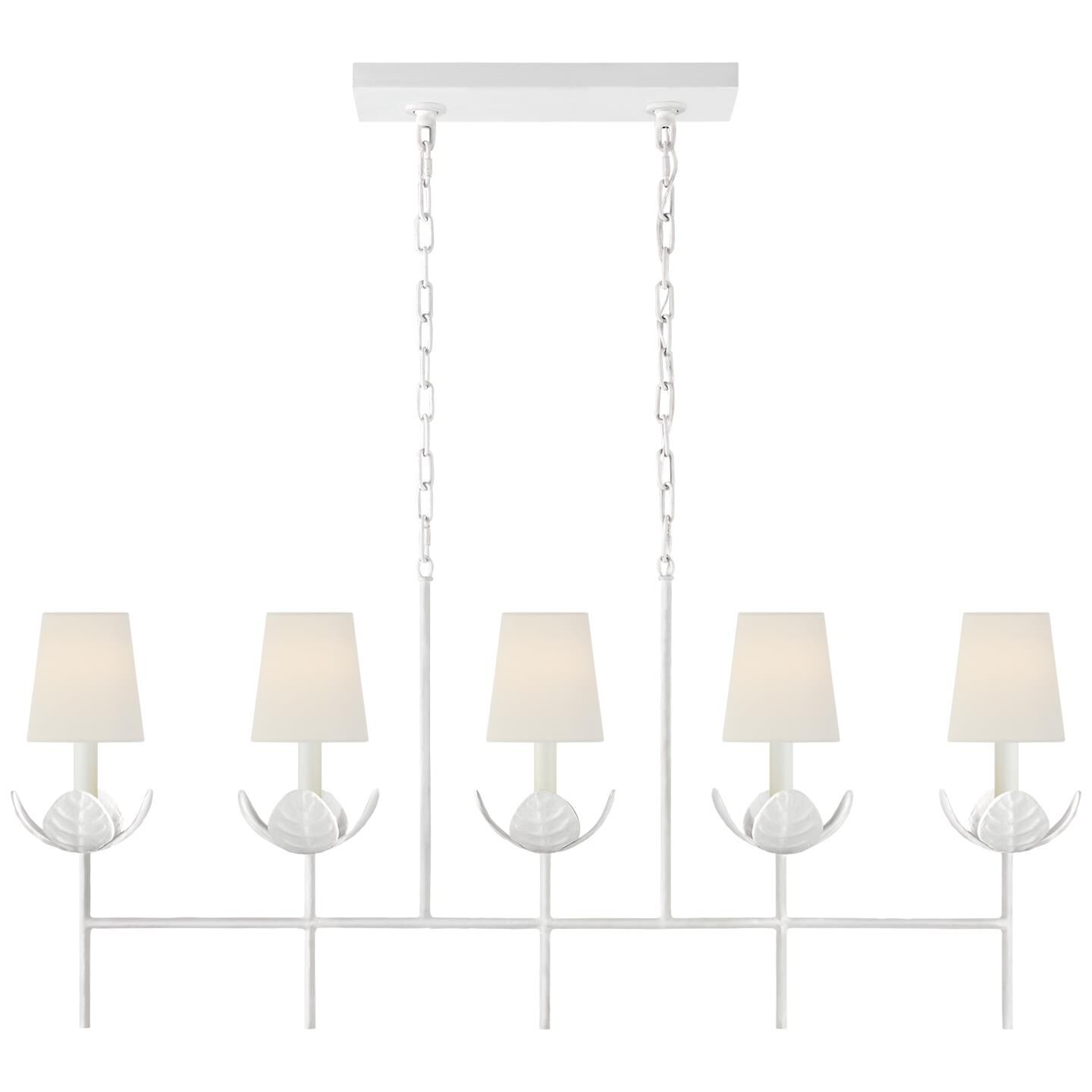 Shown in Plaster White finish and Linen shade