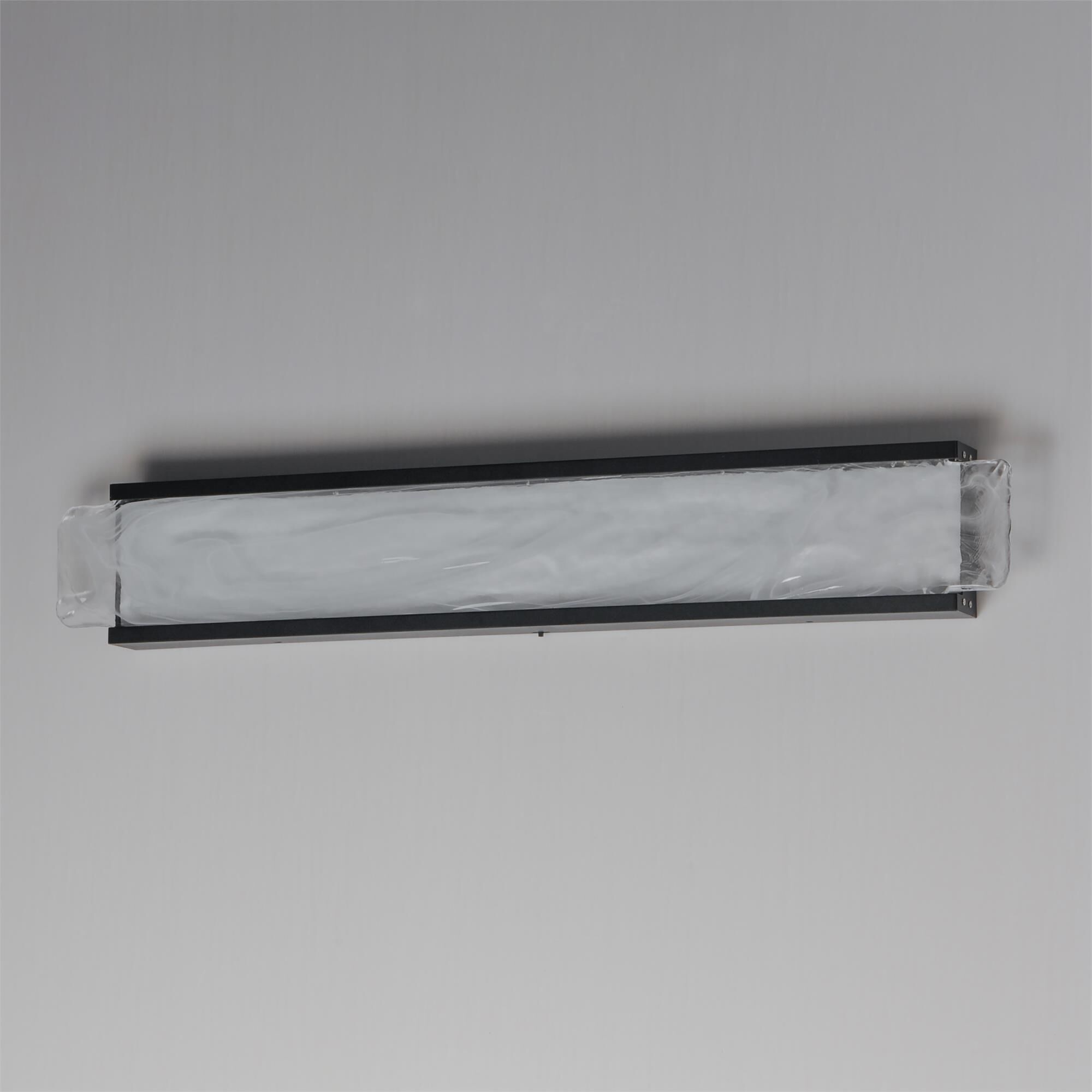 Shown in Black finish and White Spiral glass