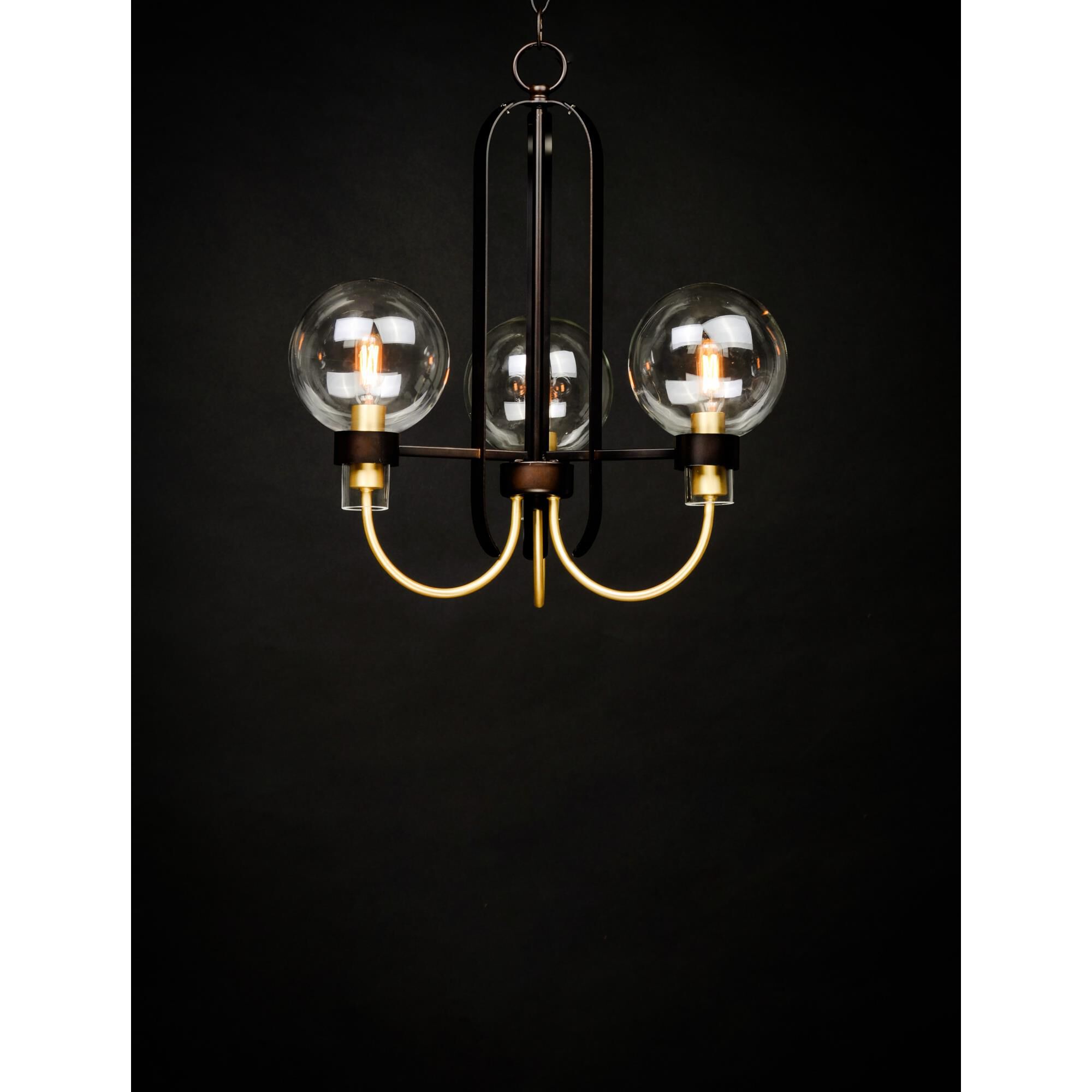Shown in Bronze - Satin Brass finish and Clear glass
