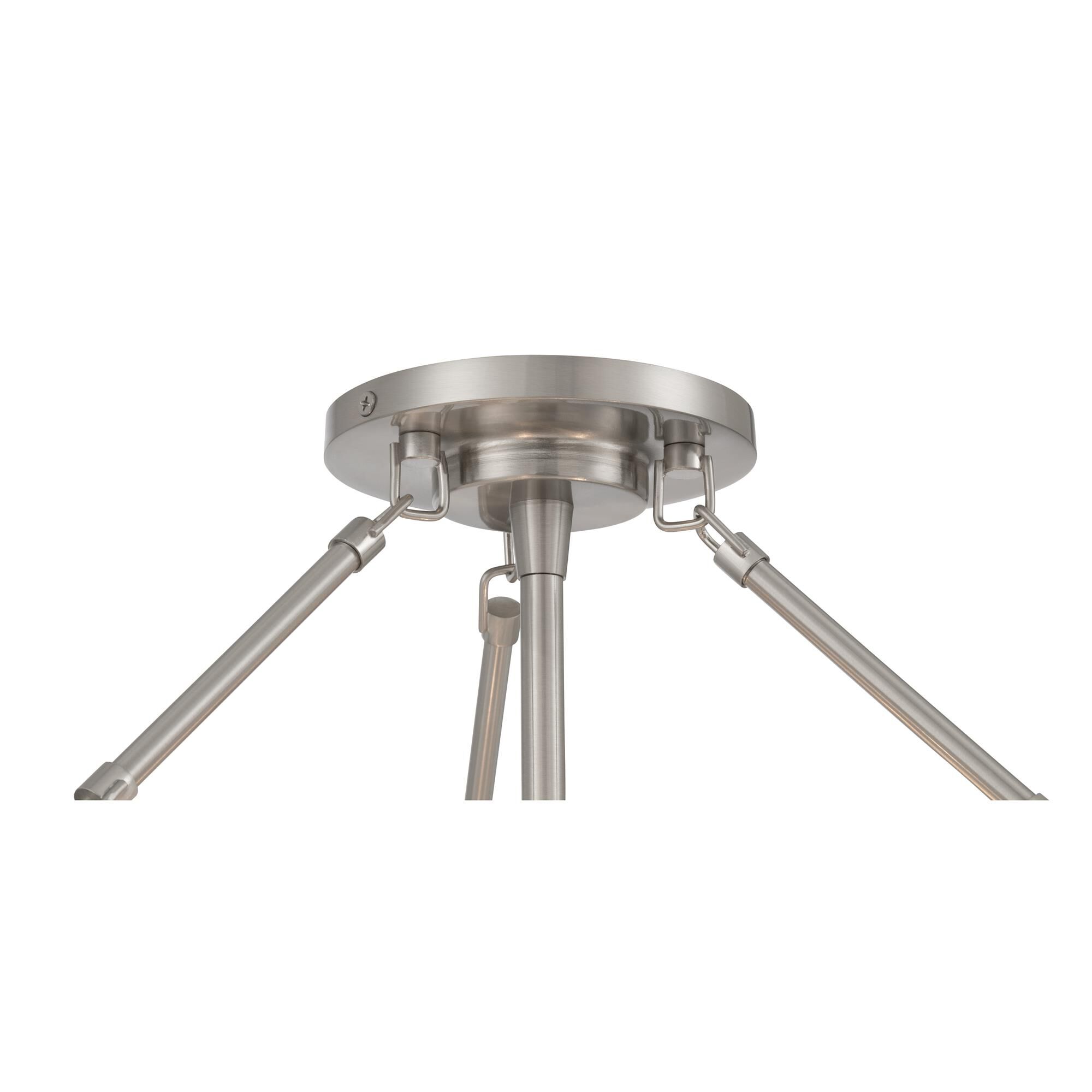 Shown in Brushed Nickel finish and Etched Opal glass